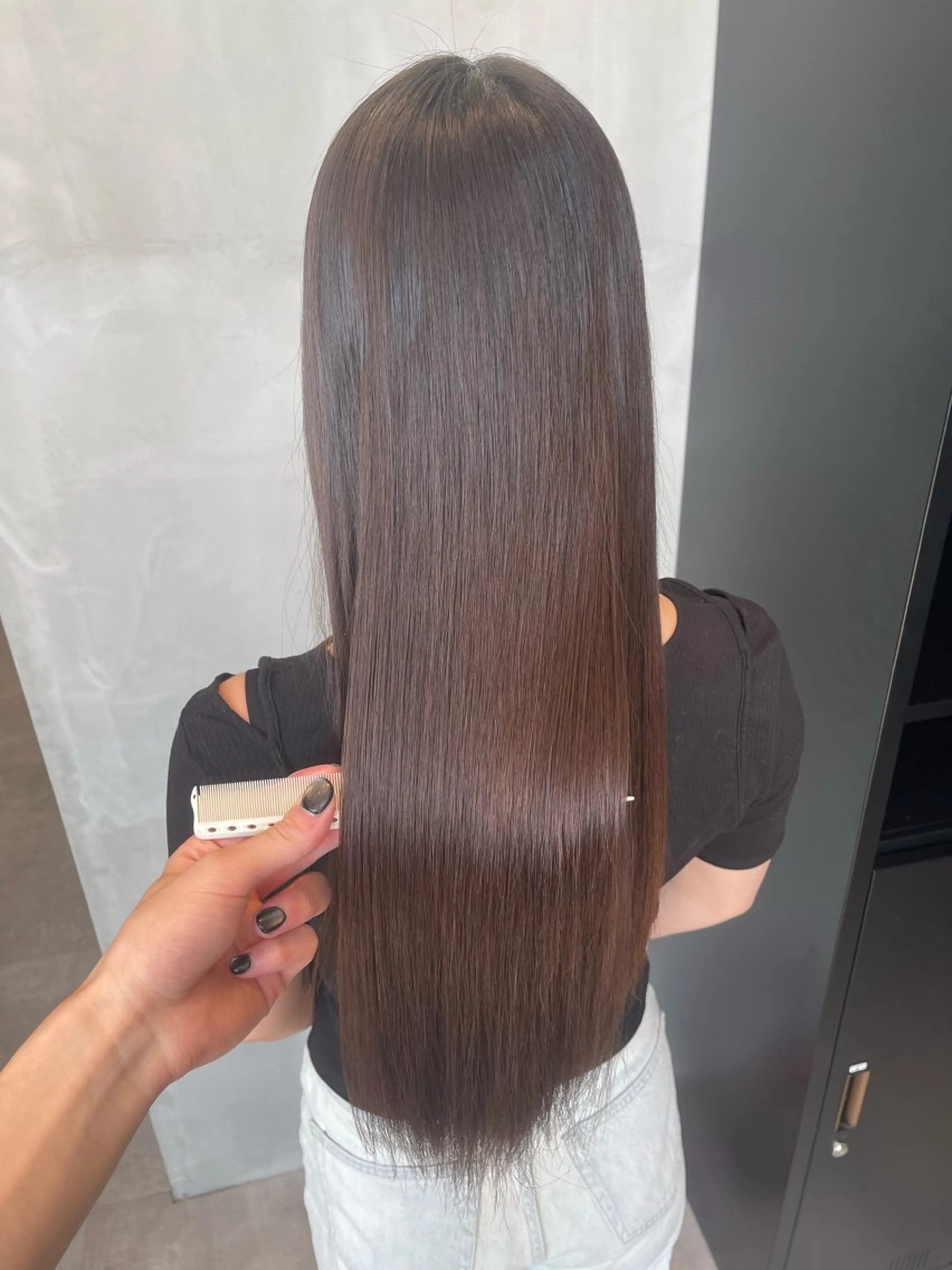 ロング 縮毛矯正 Lafithhair lov. 福山駅家店のヘアスタイル