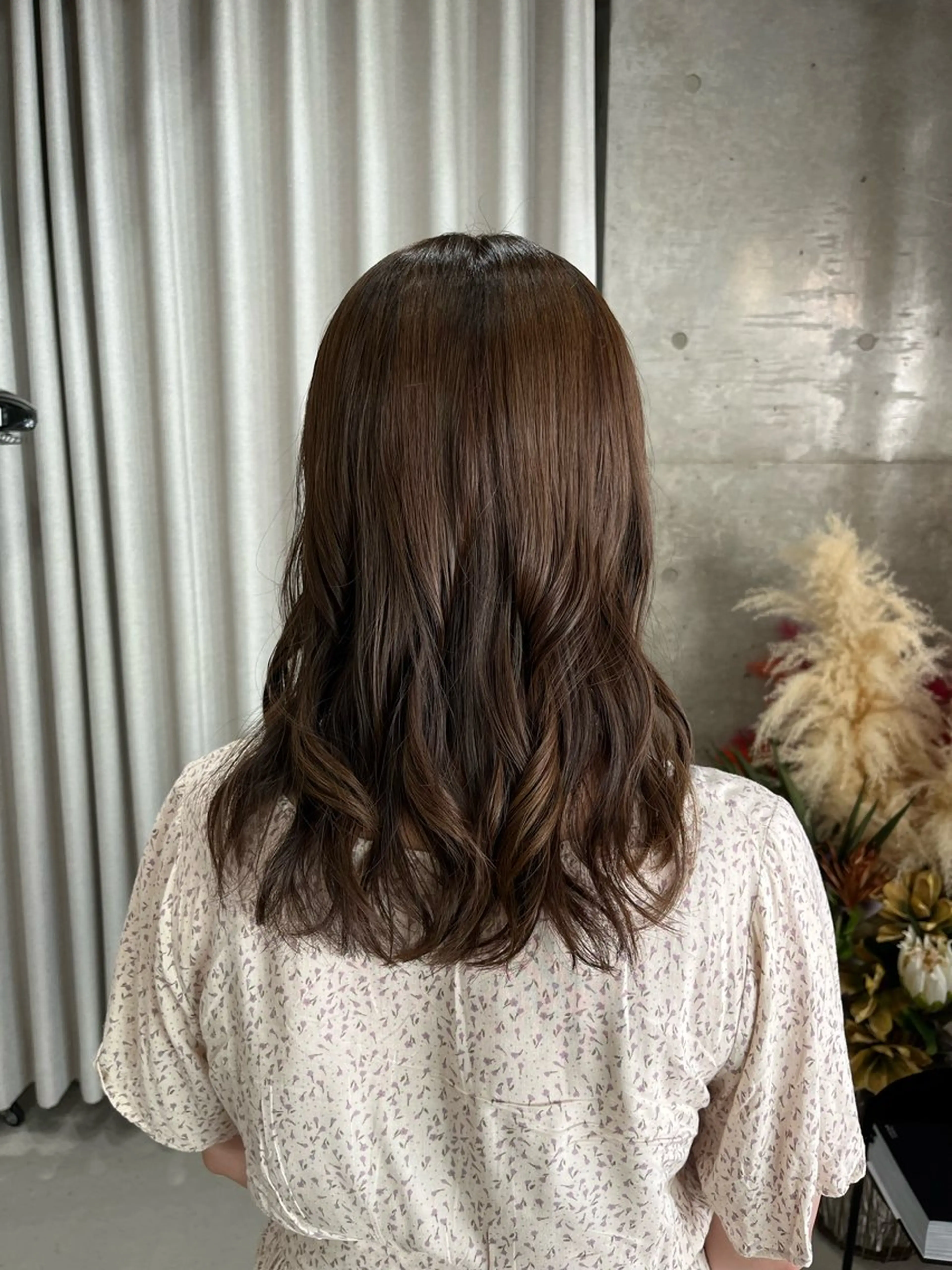 ミディアム カラー パーマ ヘアセット 表参道🌿赤み消し カラー/チナツのヘアスタイル