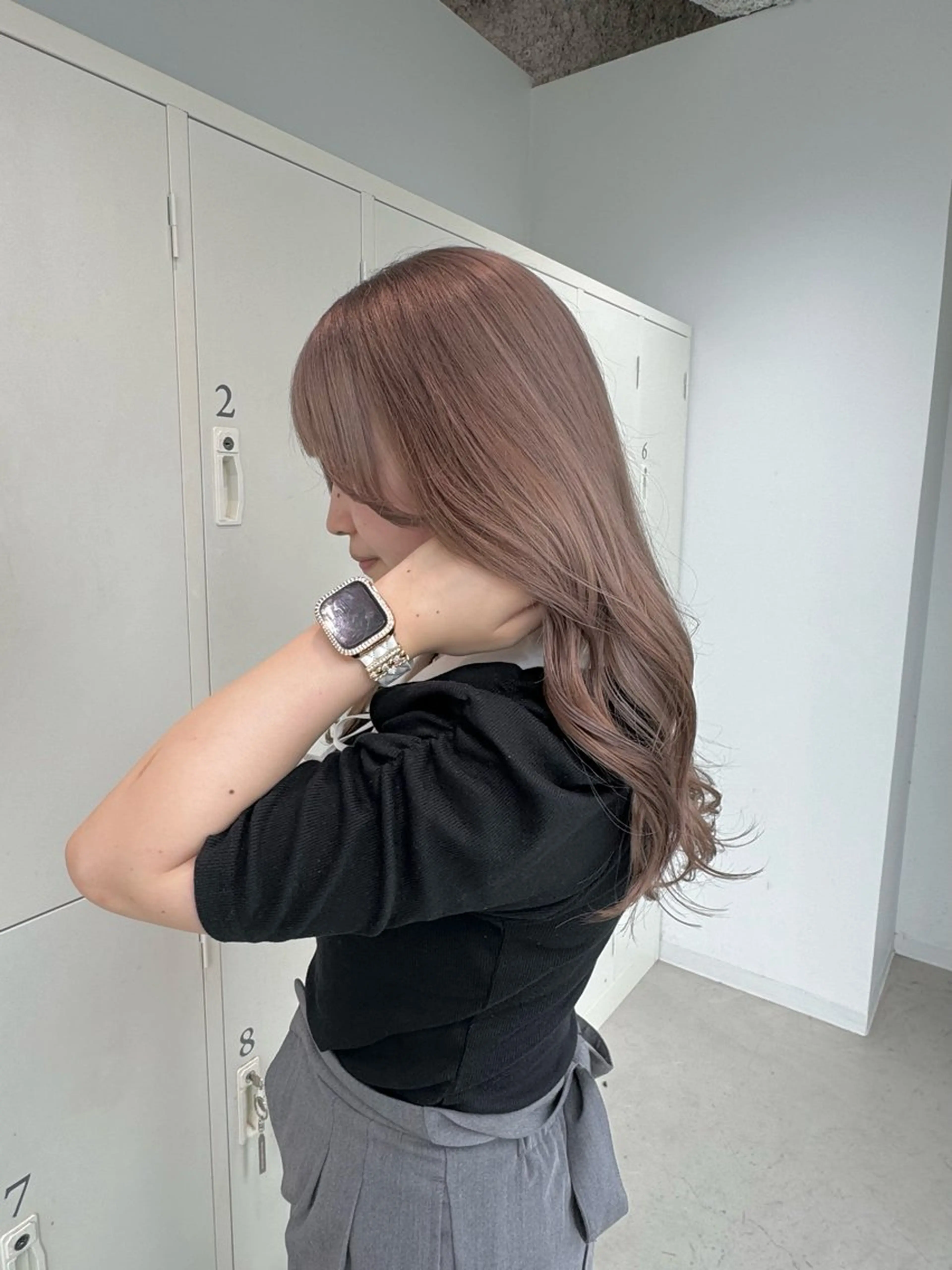 ロング カラー ヘアカラー トリートメント 店長　MANAMI ／ブリーチ／骨格ボブのヘアスタイル