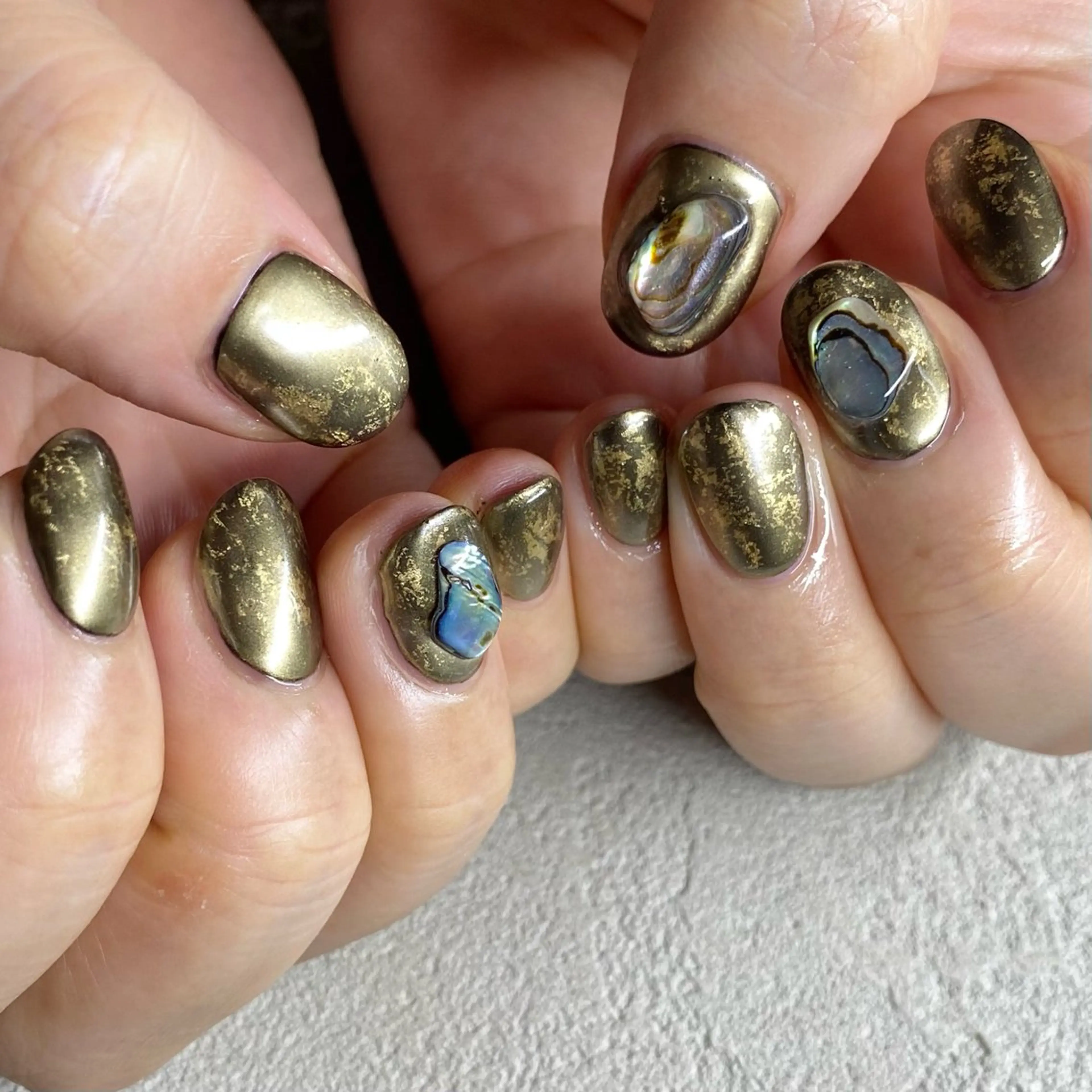 ネイル アートネイル ニュアンスネイル 冬ネイル ハンドネイル 山田 貴子のネイルデザイン