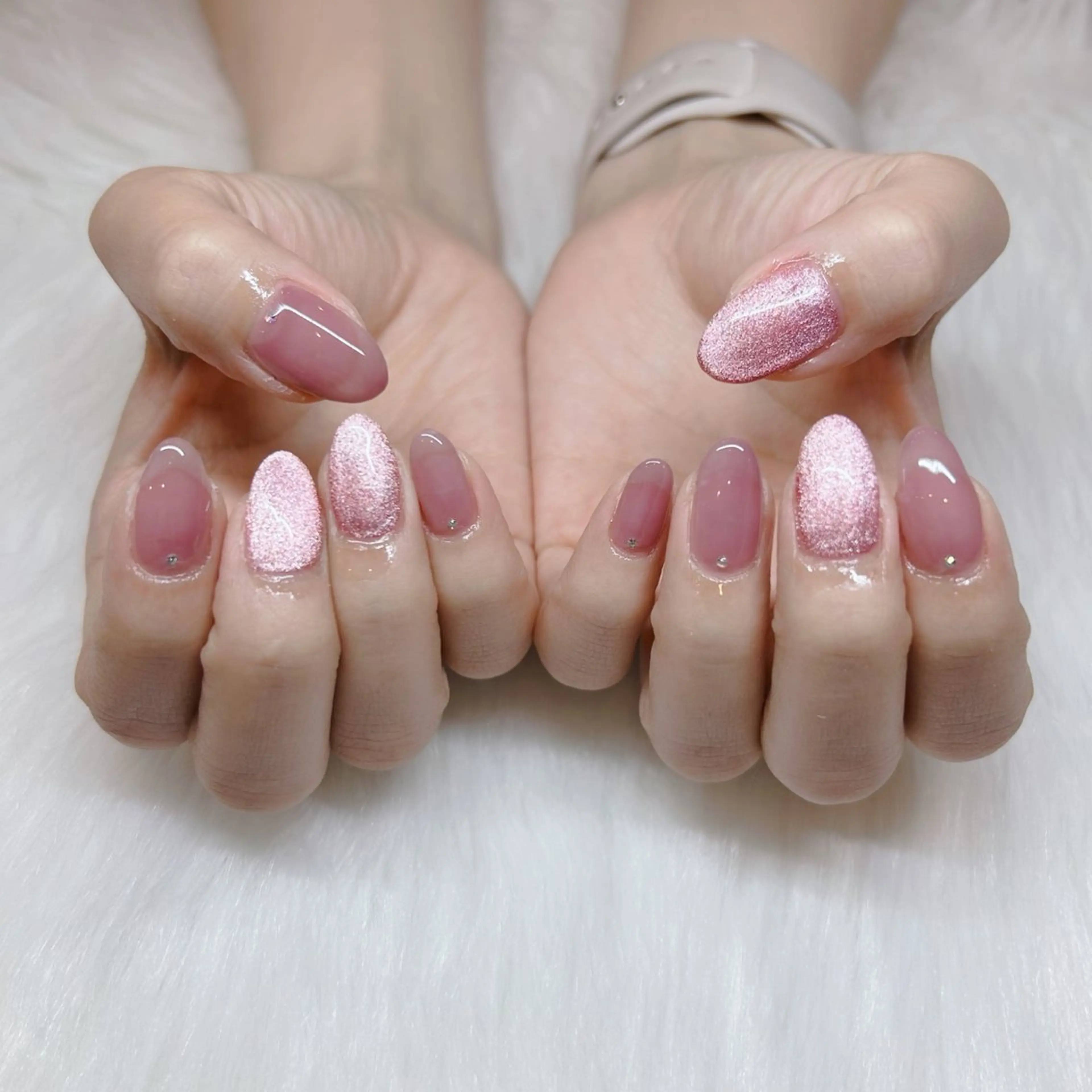 ミディアム ハンドネイル HANA うるののネイルデザイン