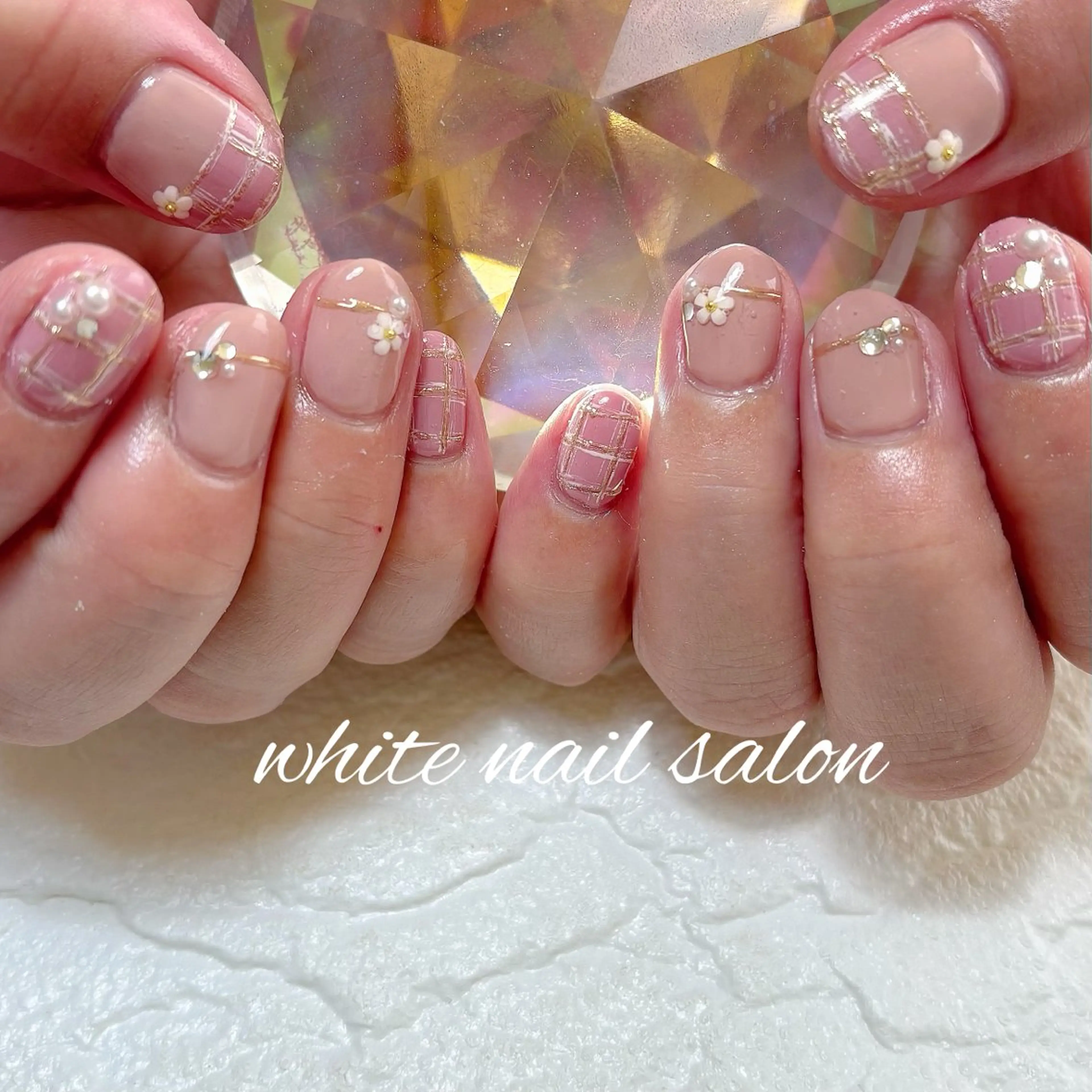 ネイル フットネイル ラメ(グリッター) ハンドネイル white nail salonのネイルデザイン