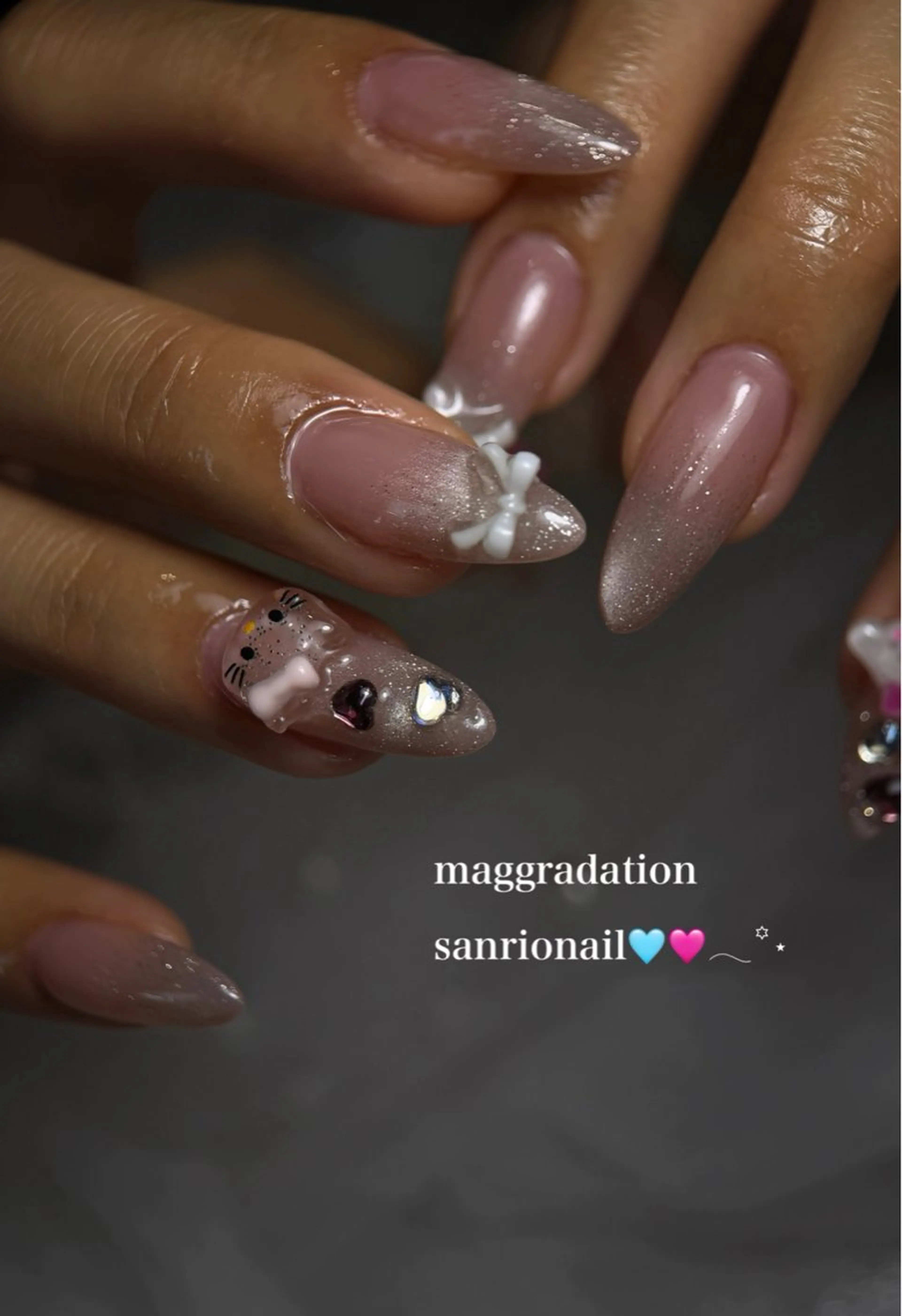ネイル 韓国ネイル マグネットネイル ワンホンネイル NailSalon /JAPHのネイルデザイン
