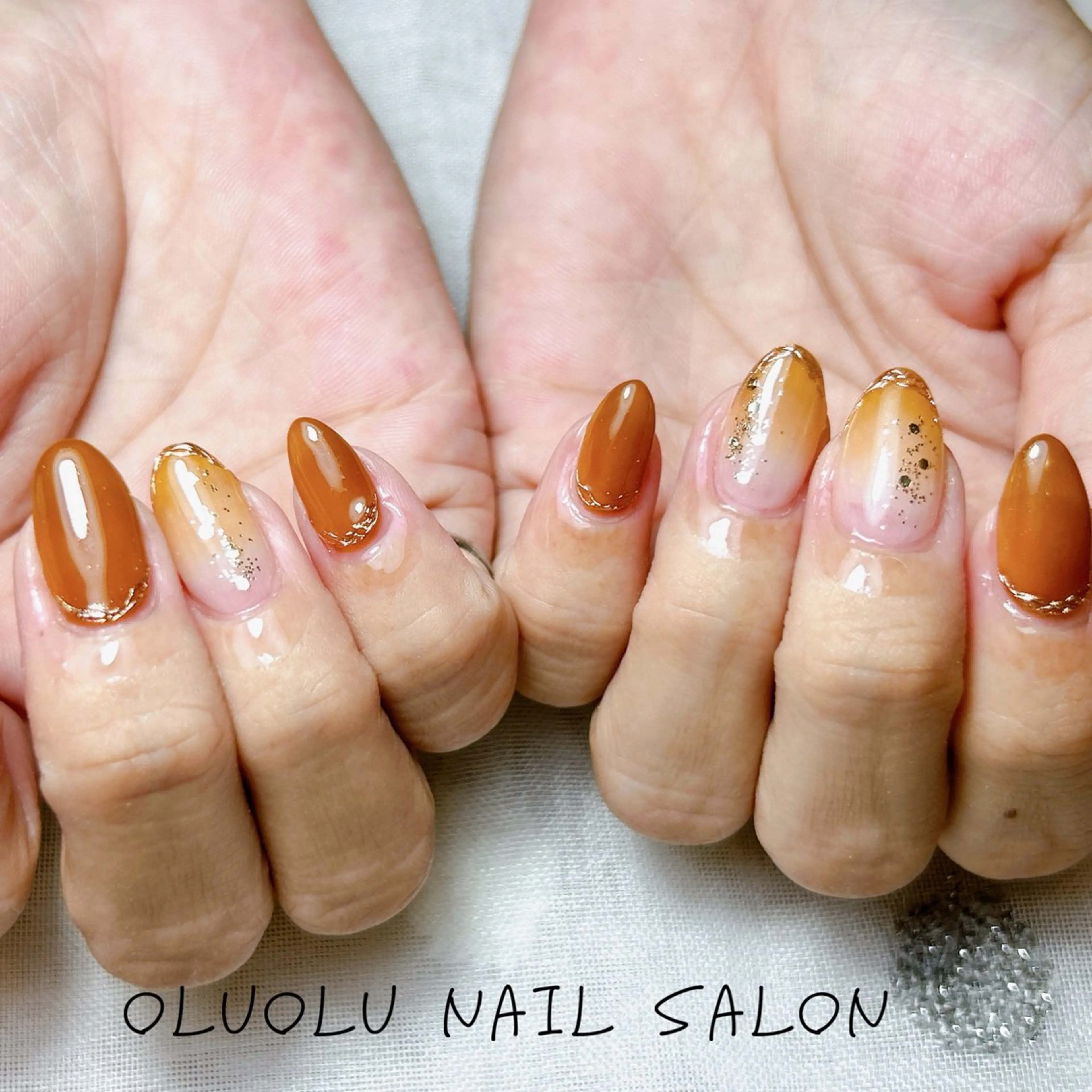 ネイル フレンチネイル ミラーネイル ニュアンスネイル ワンカラーネイル oluolu nailsalonのネイルデザイン