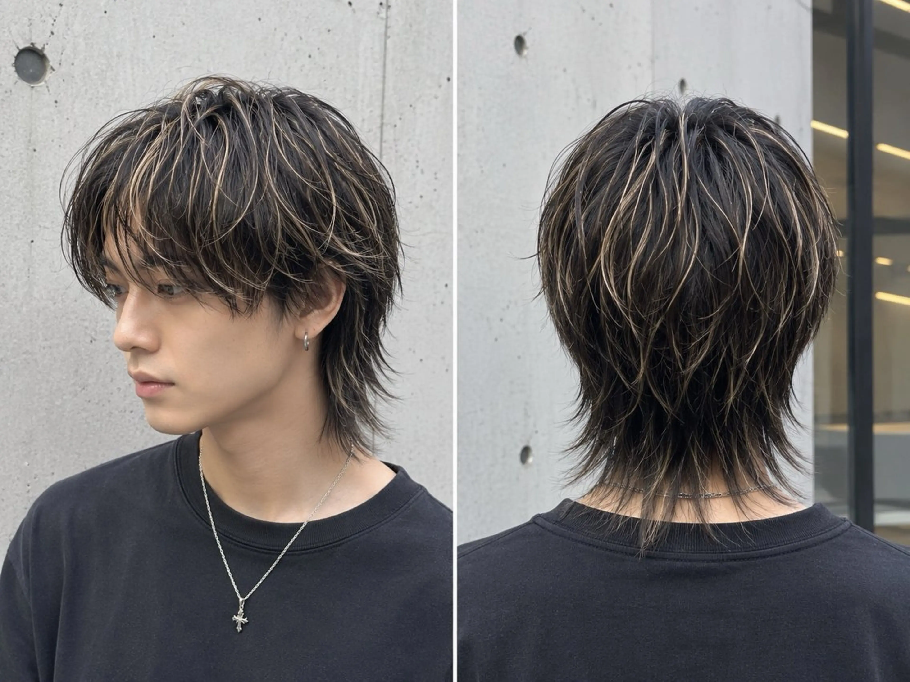 メンズ メンズ韓国風 メンズウルフカット ウルフカット men's LADIXのヘアスタイル