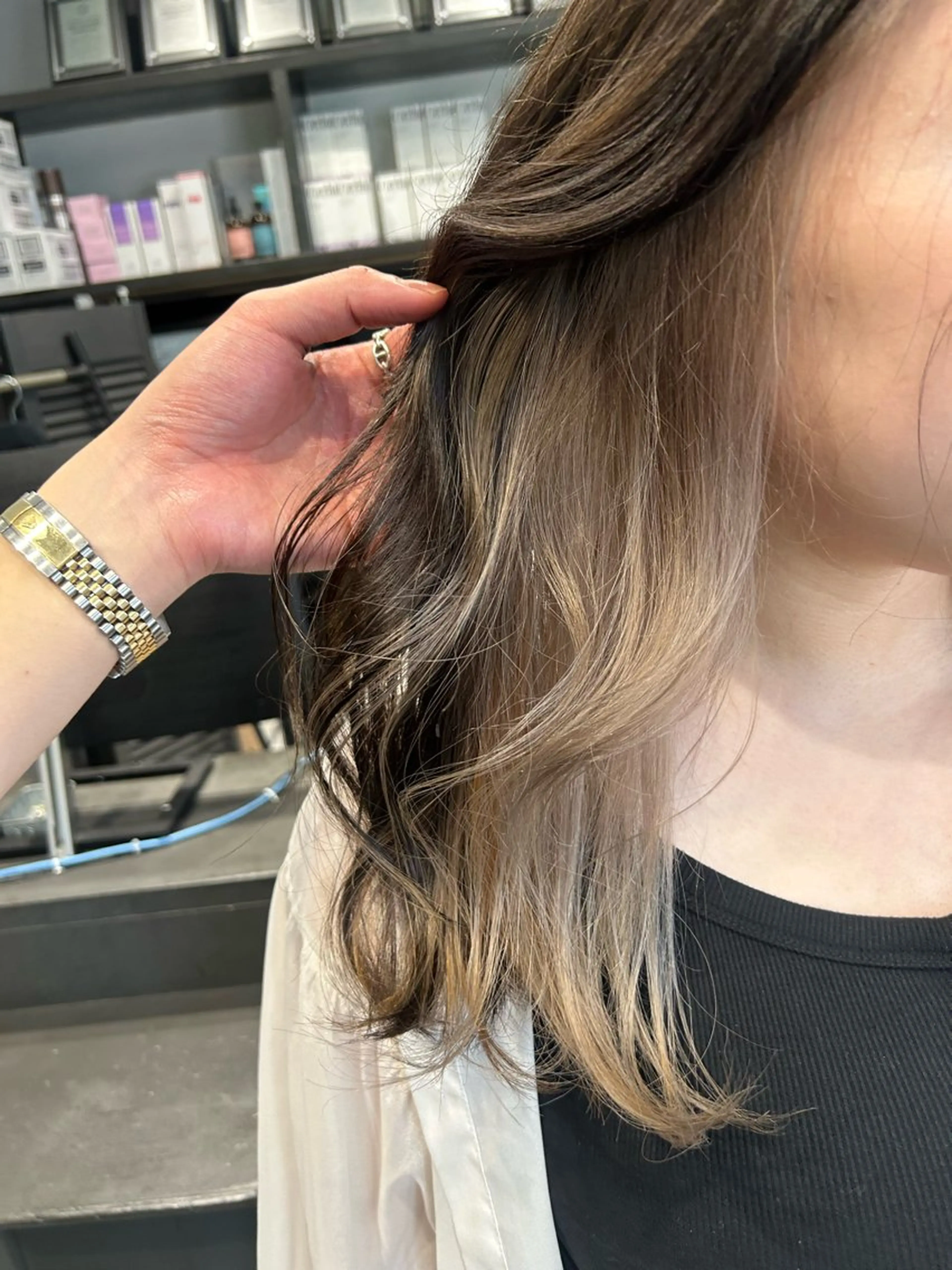 セミロング カラー ヘアカラー Giselハヤシ ケンタのヘアスタイル