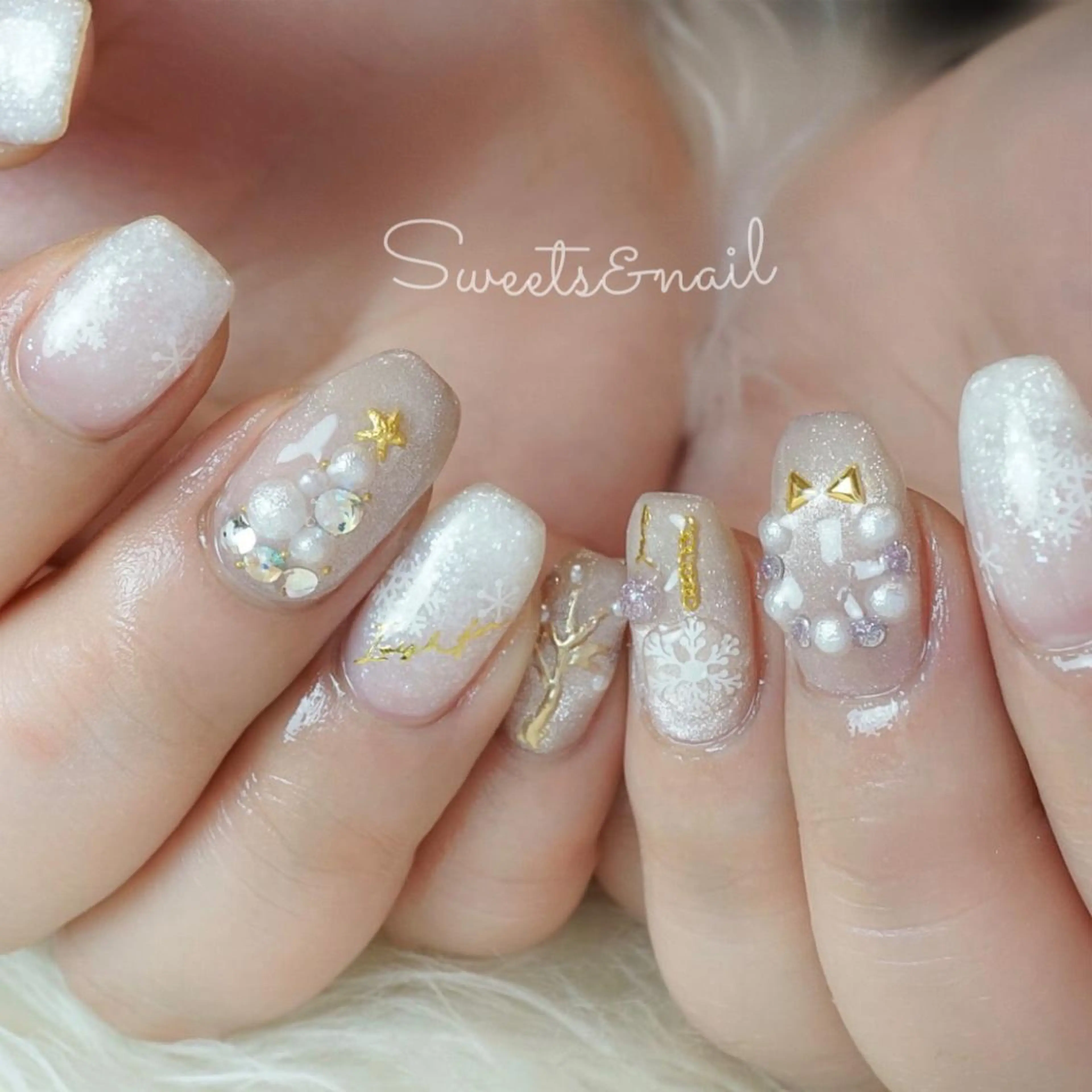 ネイル フラッシュネイル ジェルネイル キラキラネイル マグネットネイル オフィスネイル Sweets＆ nail みなこのネイルデザイン