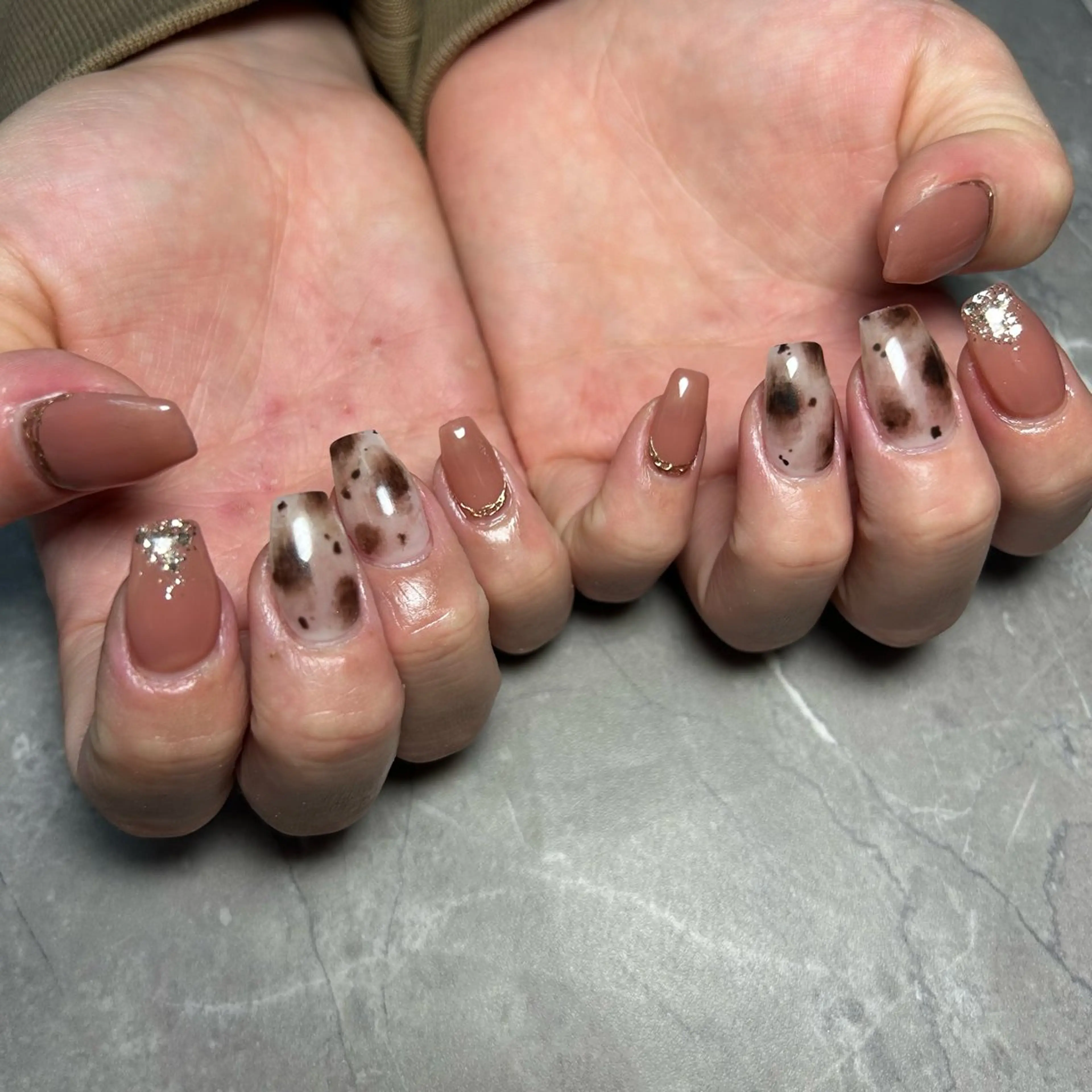 ネイル 長さ出し ニュアンスネイル Lulea nailのネイルデザイン