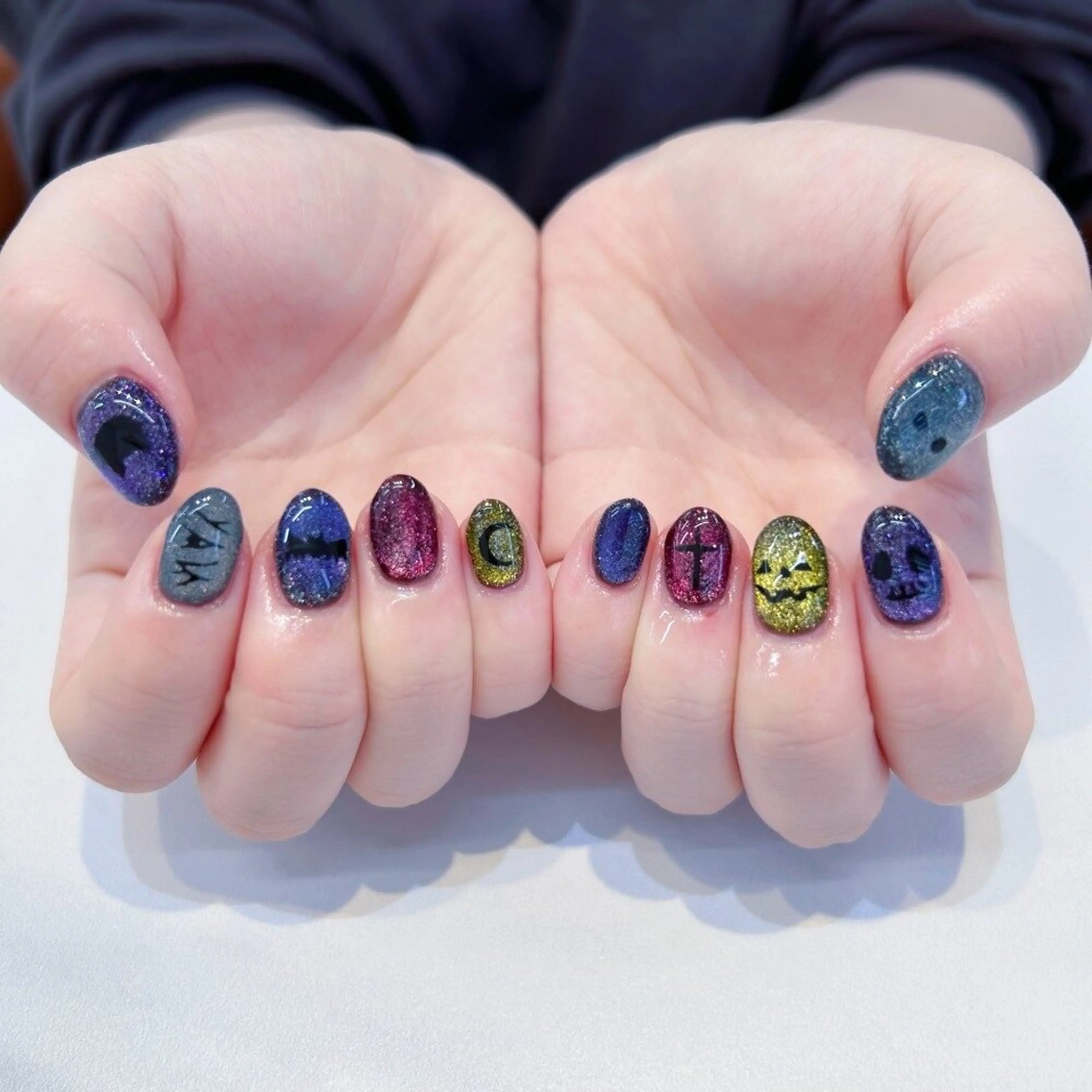 ネイル チークネイル 長さ出し ジェルネイル マグネットネイル 持ち込み Lucky nail  小林和希のネイルデザイン