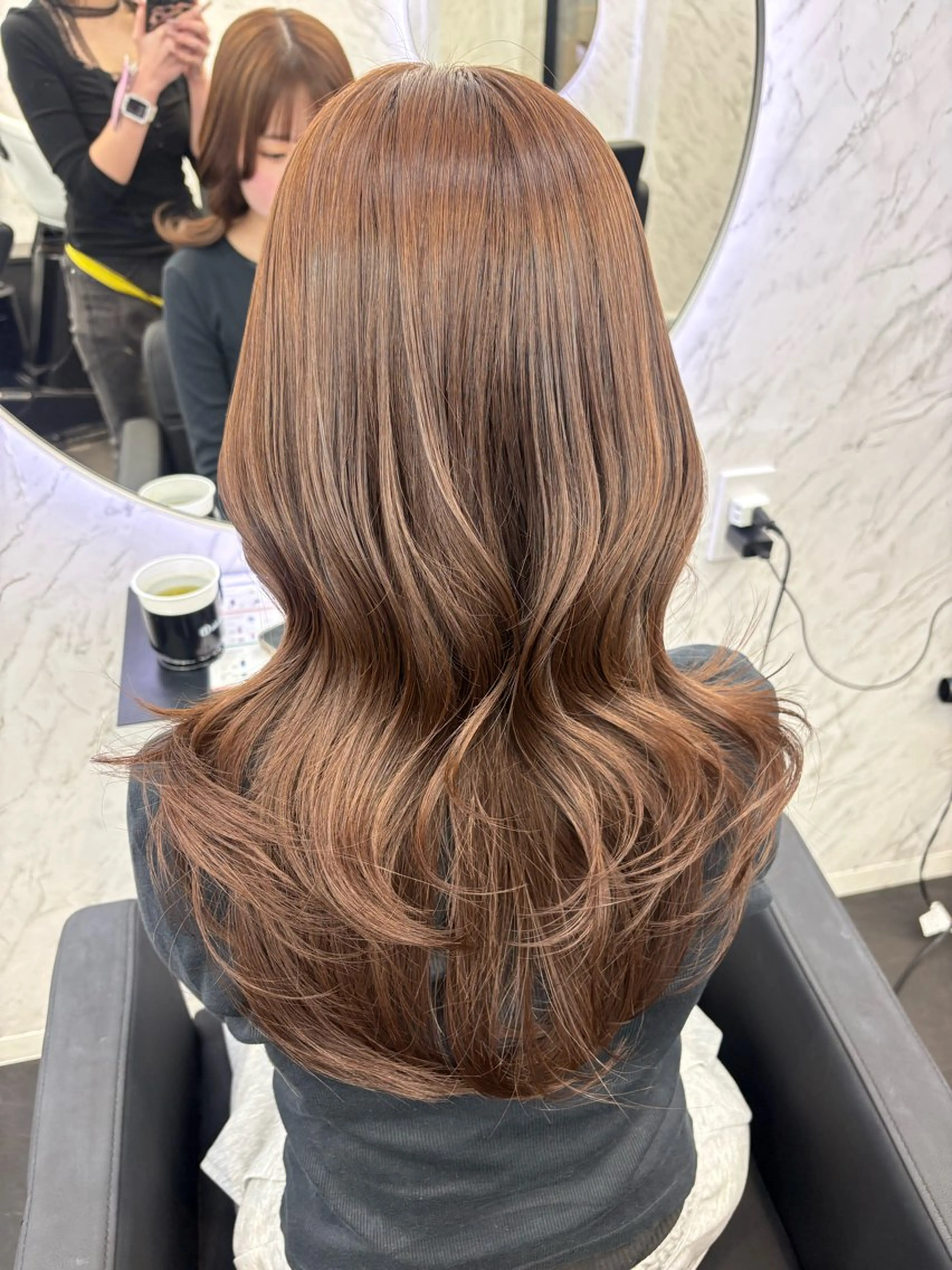 ロング カラー ベージュカラー カット ヘアカラー 韓国ヘア🎀 /♡𝓝𝓸𝓪♡のヘアスタイル