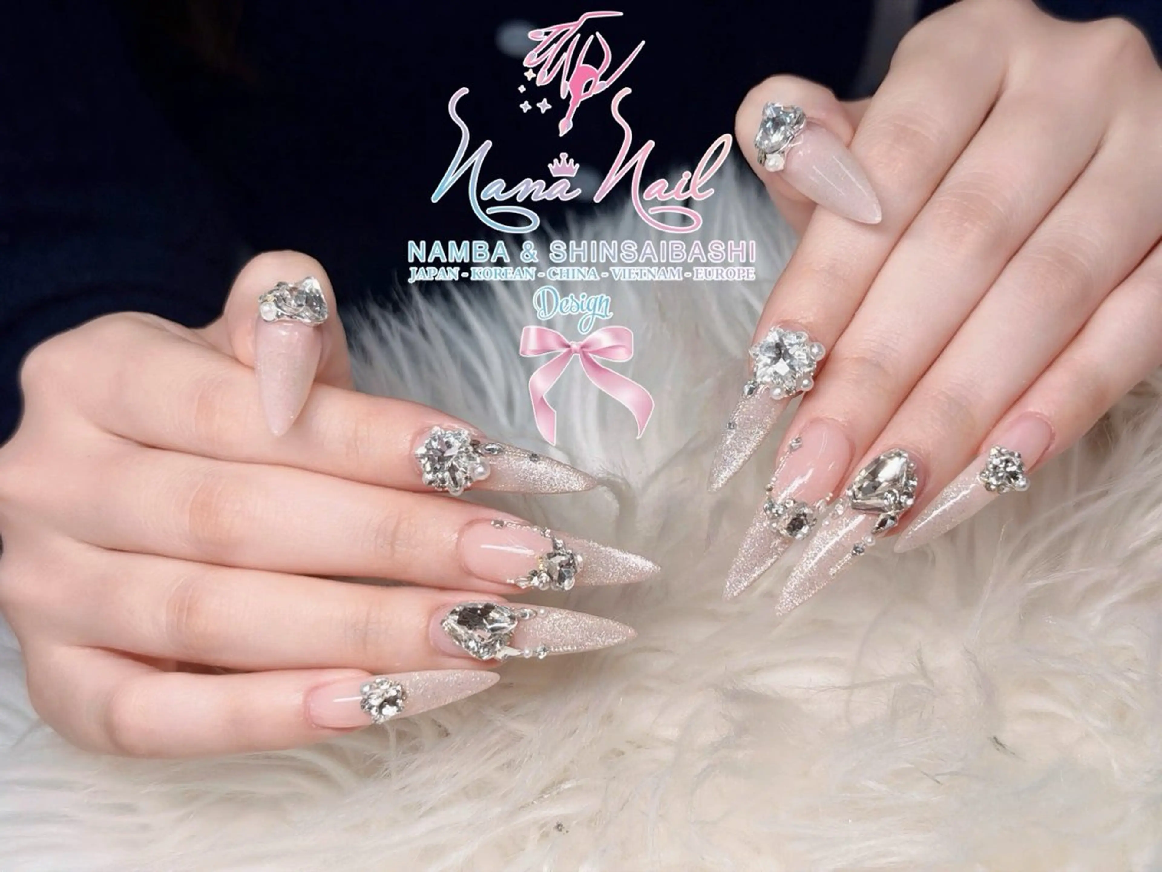 ネイル チークネイル 桜ネイル フラッシュネイル フットネイル ジェルネイル ハンドネイル リナネイル アメ村心斎橋店のネイルデザイン