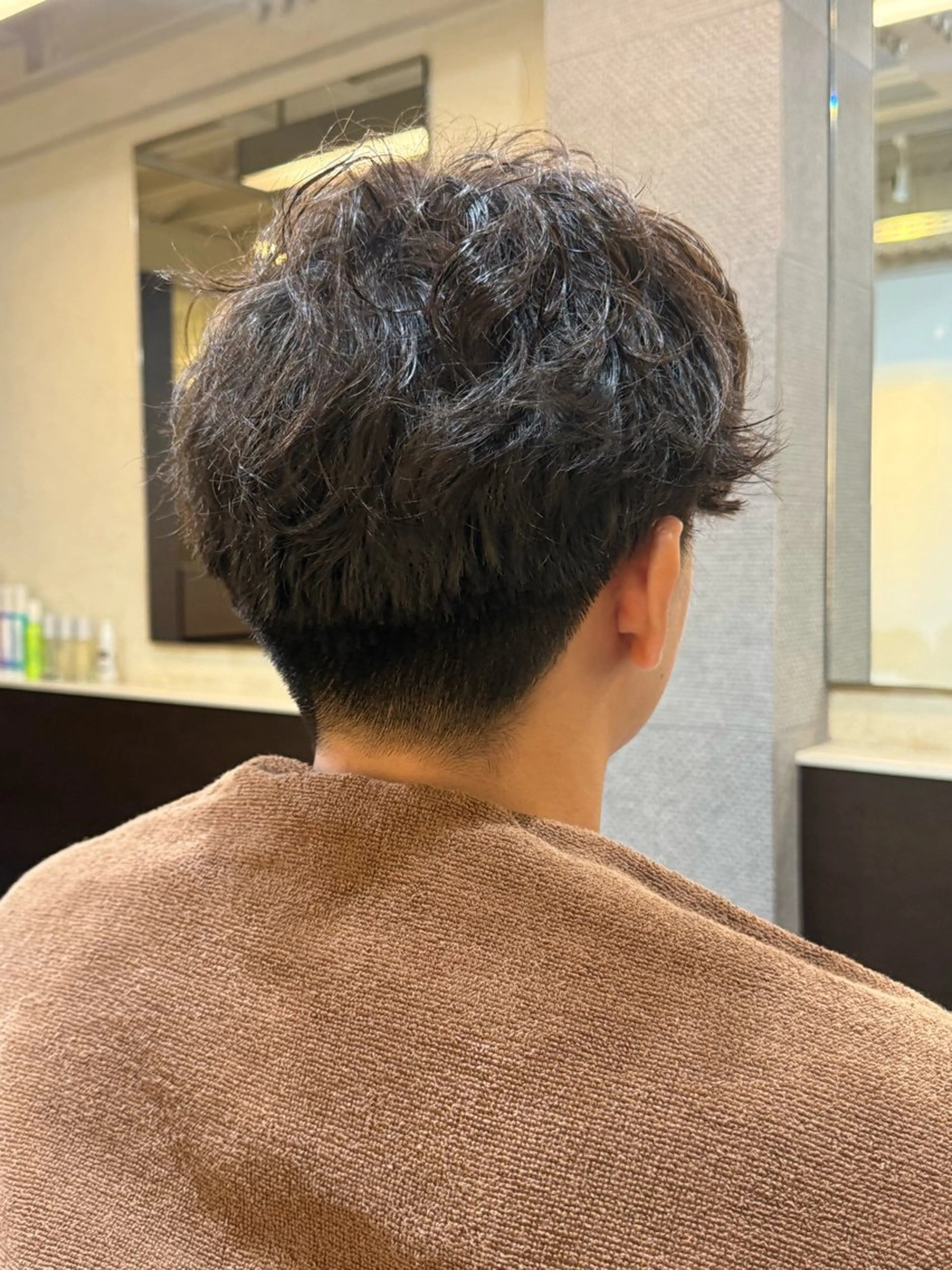 ミディアム ミディアムパーマ 💈理容室 KEEN ﾊｯﾄﾘのヘアスタイル