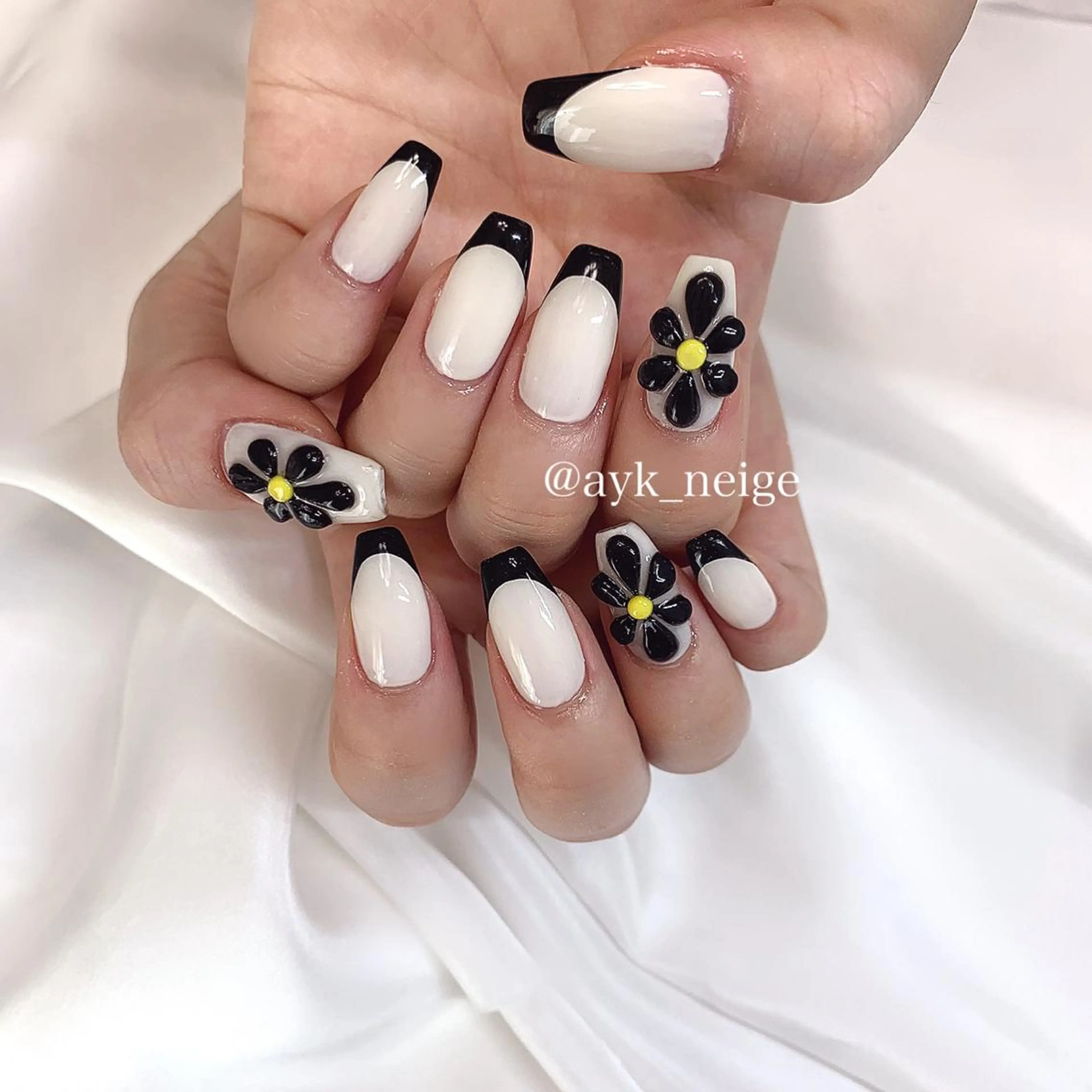 ネイル ハート 韓国ネイル 冬ネイル n'eige nail所属・大谷 綾香のネイルデザイン