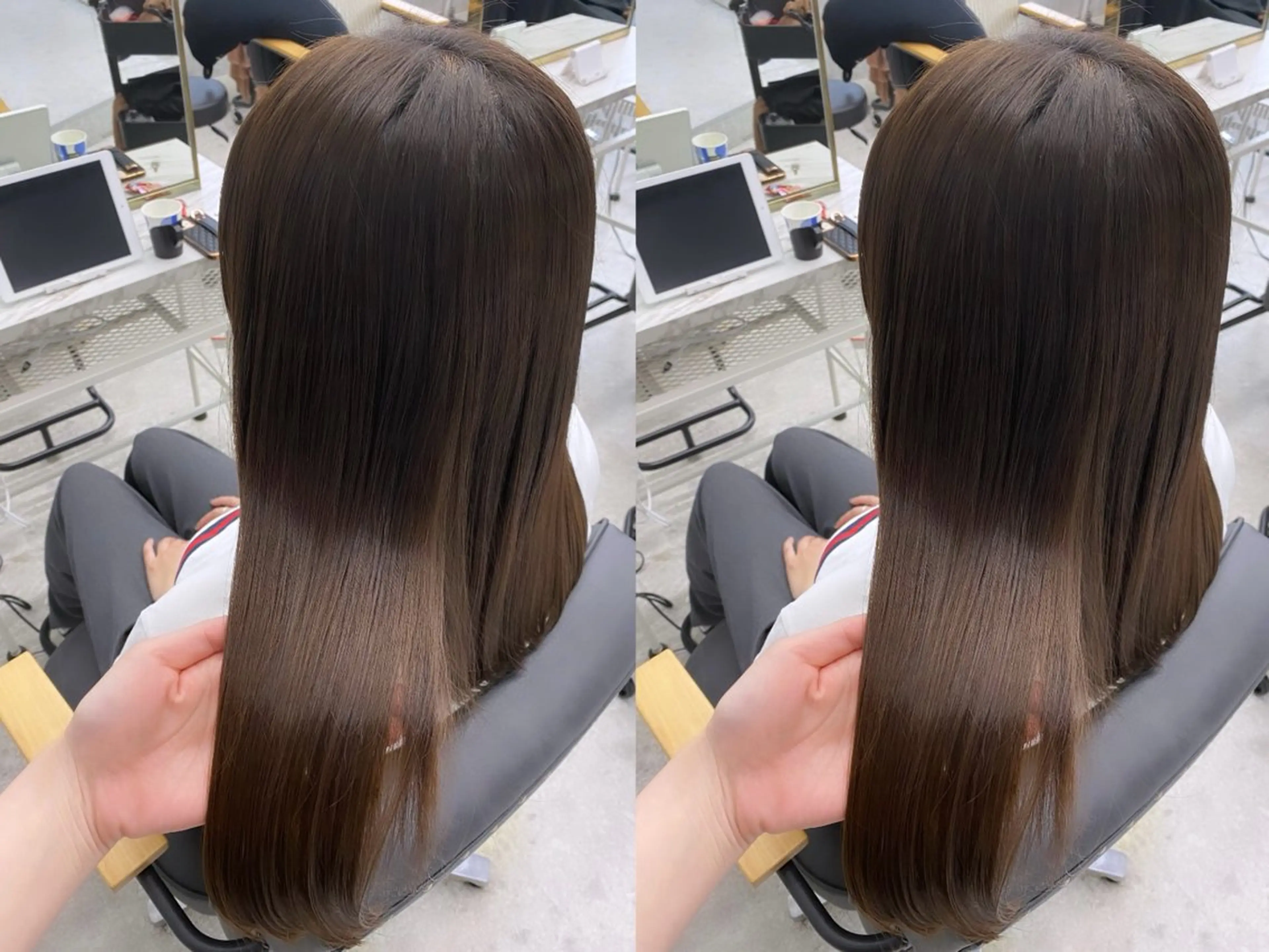 セミロング カット 縮毛矯正 トリートメント AKANE 【zina新宿】のヘアスタイル