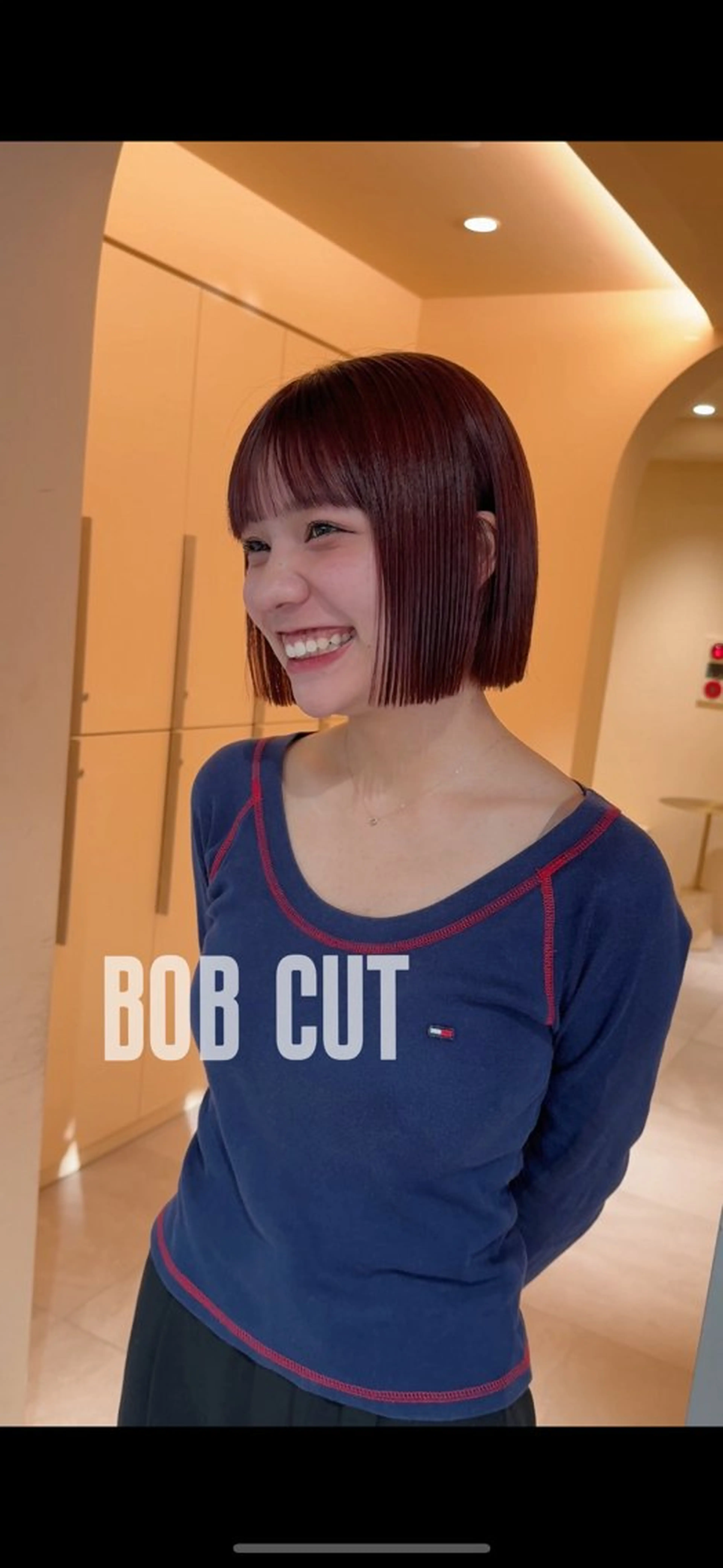 ショート カラー ボブ hyuga/パーマ /ニュアンスパーマのヘアスタイル