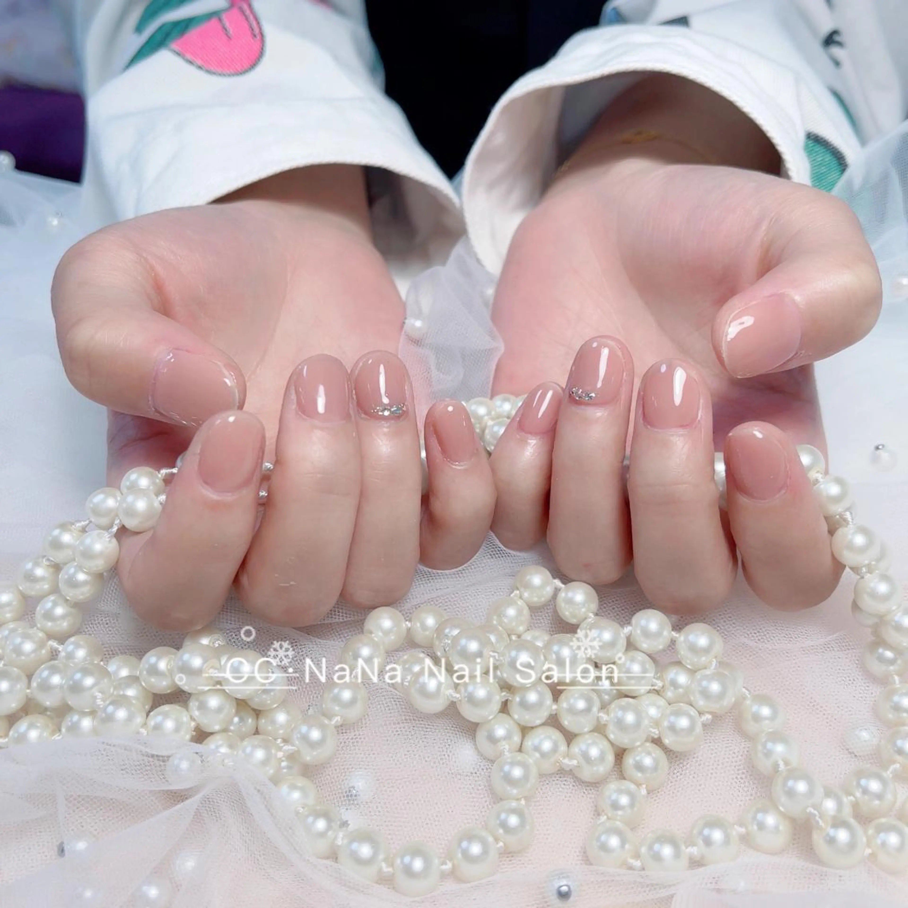 ネイル ジェルネイル パラジェル スカルプネイル ワンホンネイル ハンドネイル CC  NaNa ワンホンネイル🌙Nのネイルデザイン