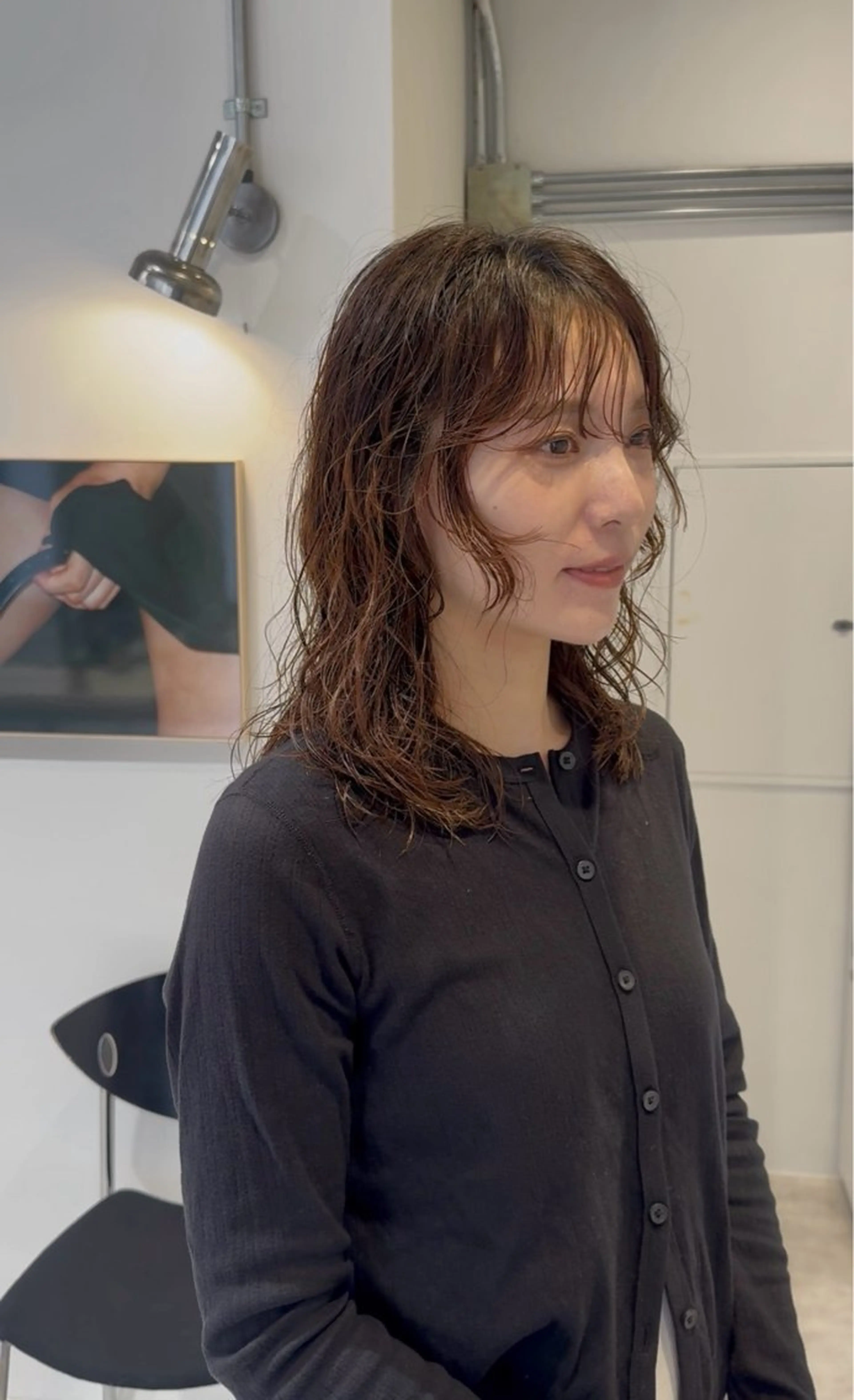 ロング パーマ ヘアカラー レイヤーカット🍏 透明感カラー/ののかのヘアスタイル