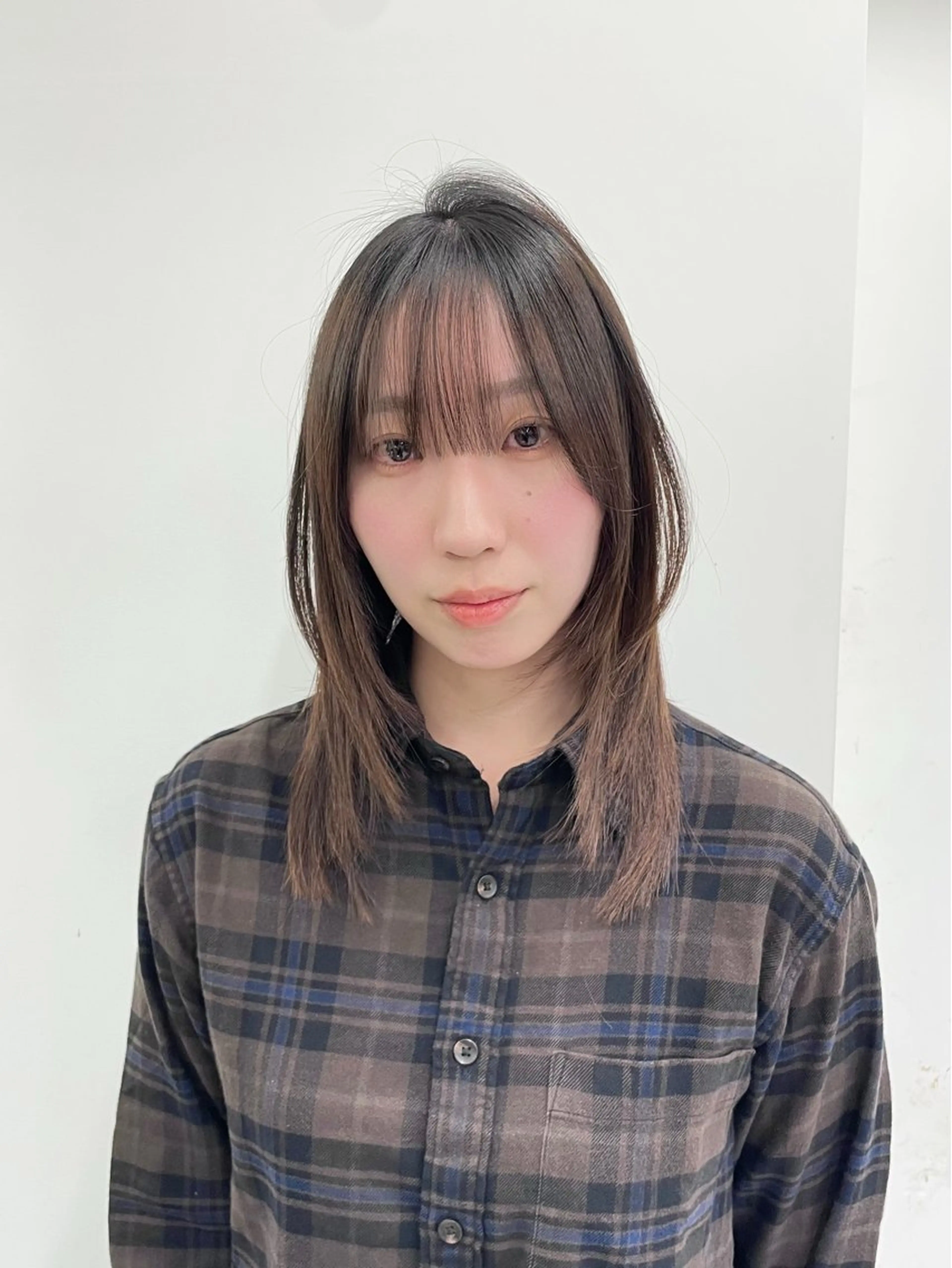 カット 縮毛矯正 トリートメント yu-kaハッシュ カット/韓国レイヤーのヘアスタイル