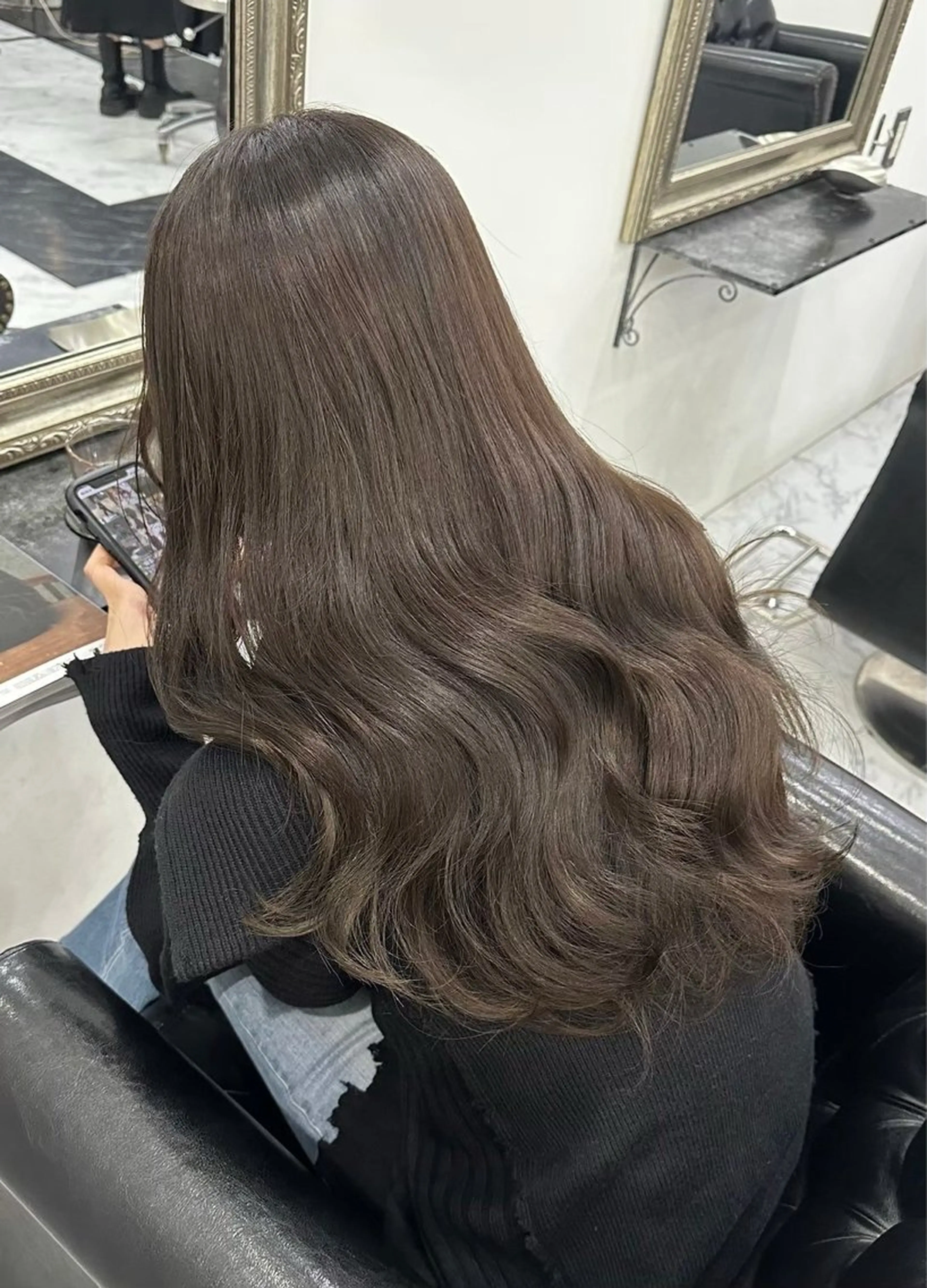 ロング カラー ヘアアレンジ 名古屋/落ちる黒 黒染め落としのヘアスタイル