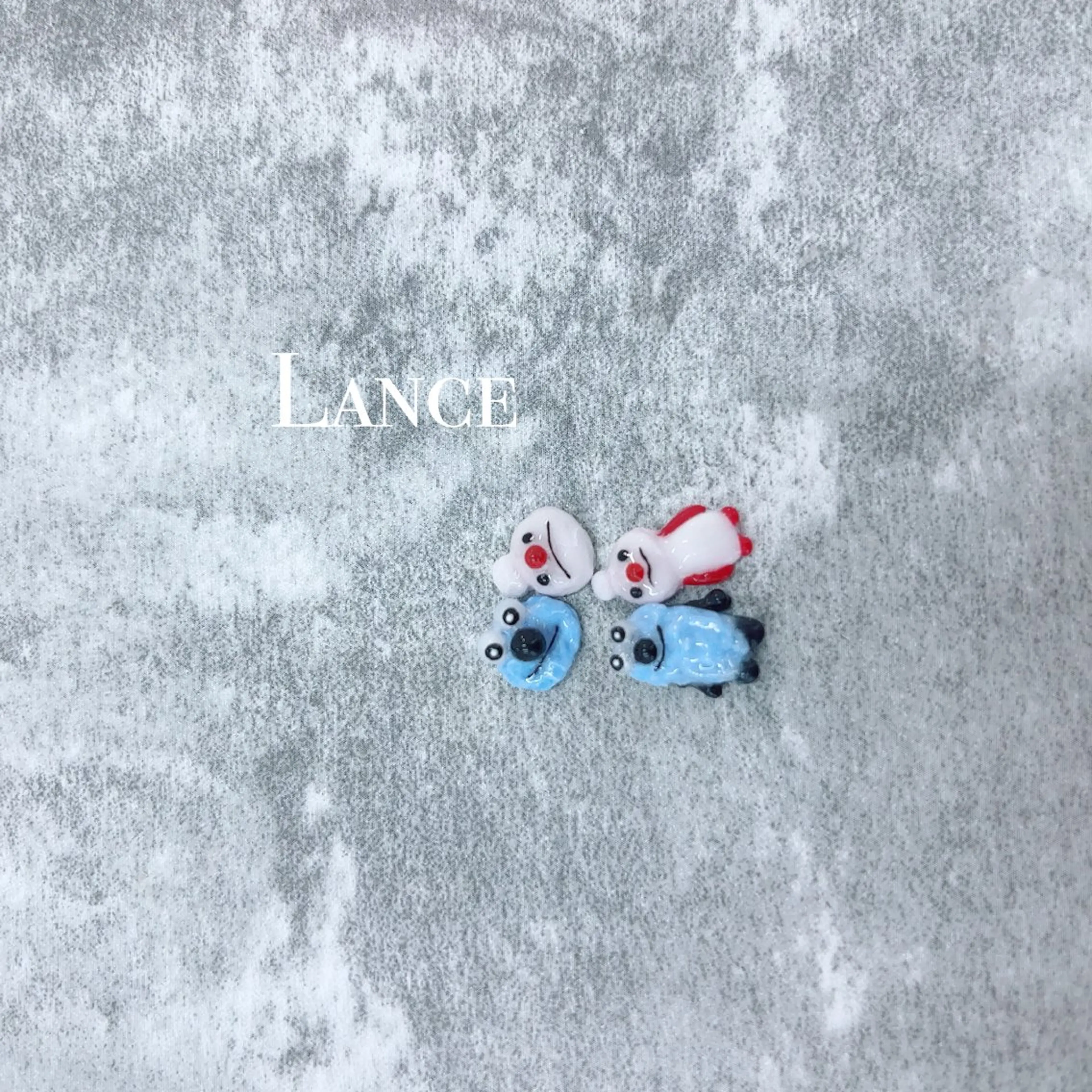 ネイル オーロラネイル ブルー フットネイル 氷ネイル・うるうるネイル キラキラネイル ハンドネイル Lance nailのネイルデザイン