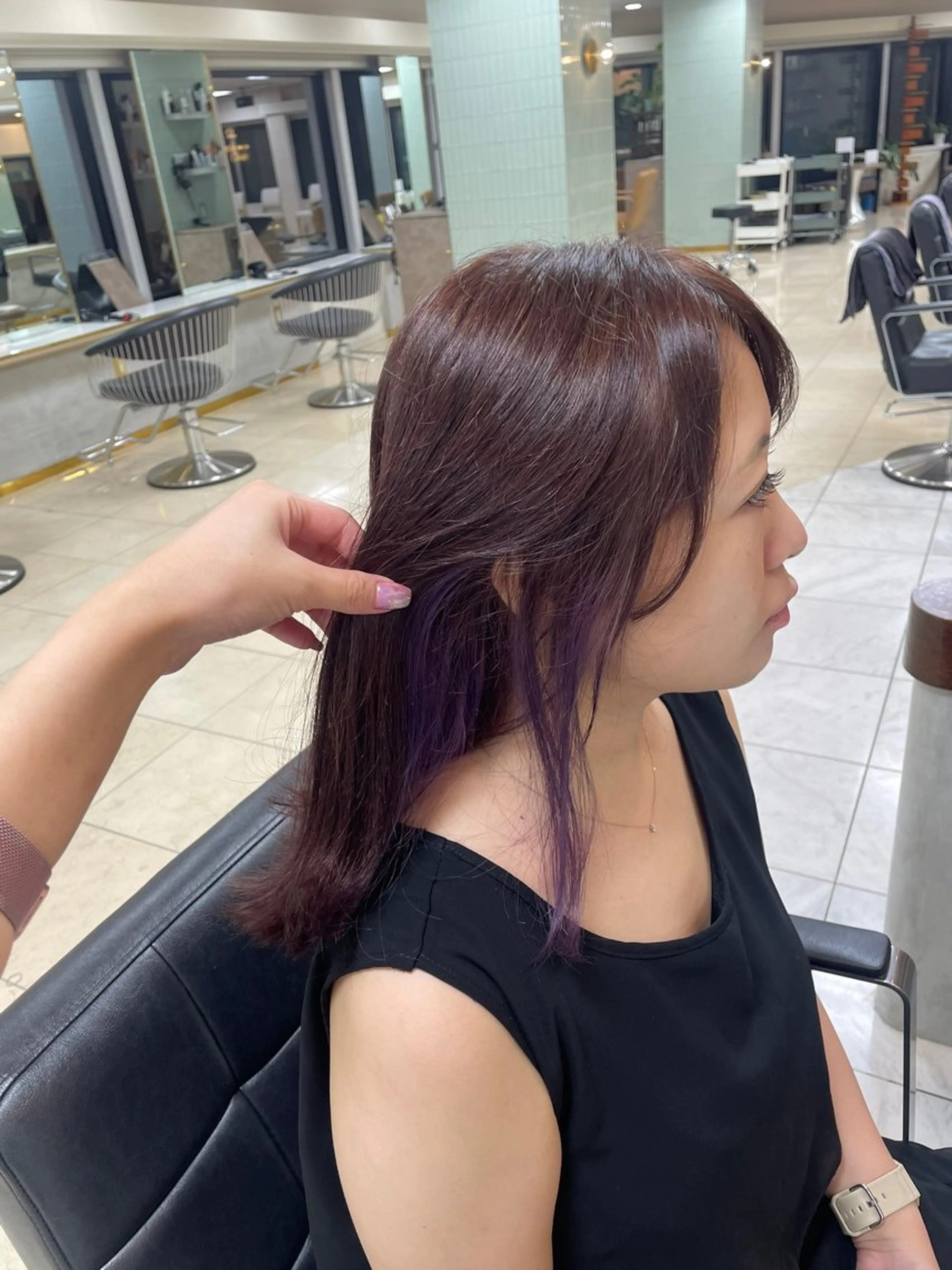 カラー ダブルカラー ラベンダーカラー 🎀 Suzuka🎀🫧のヘアスタイル