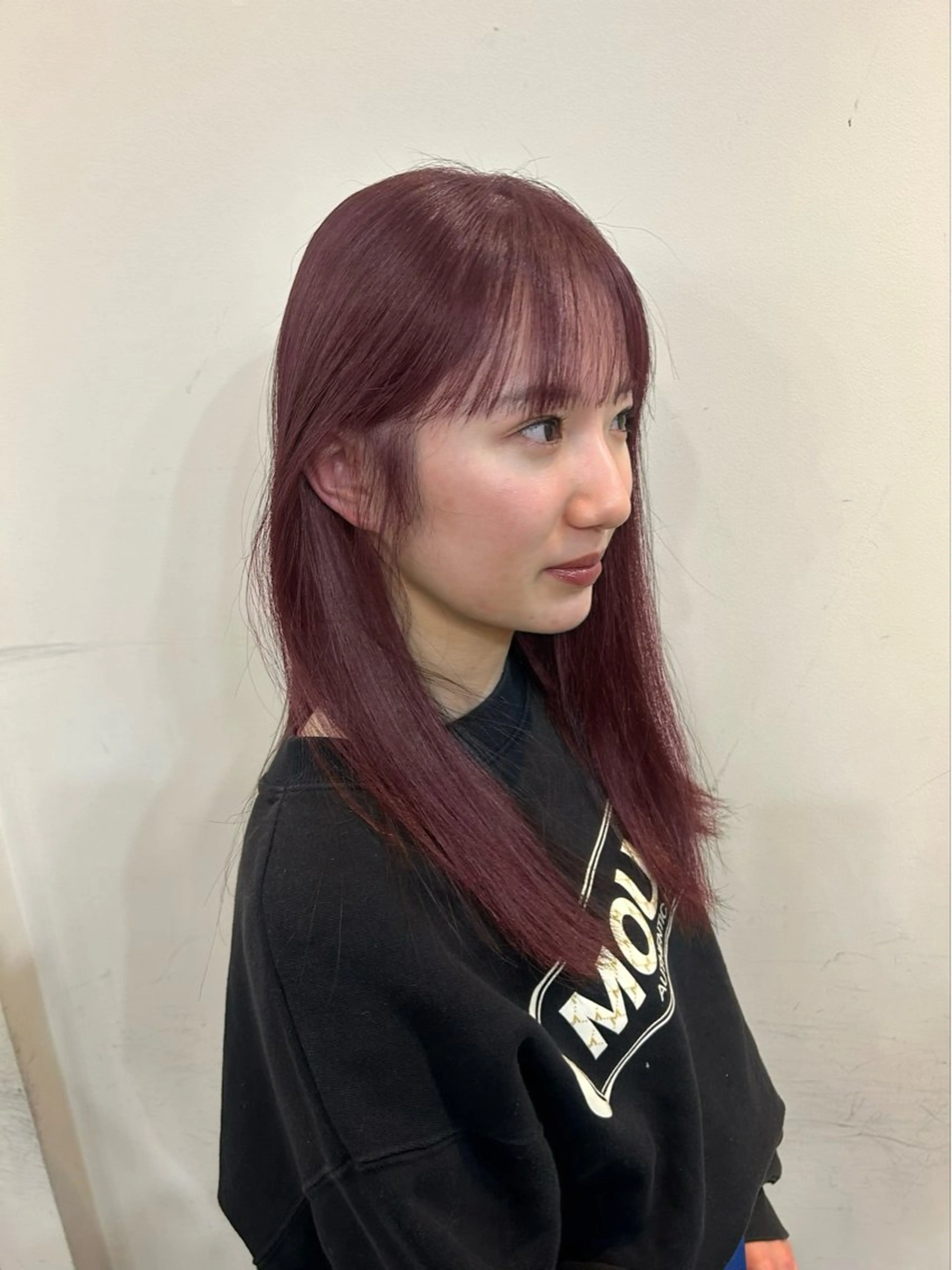 セミロング ピンクブラウン ヘアカラー ベージュ/透明感/ レイヤー/あやか💕のヘアスタイル