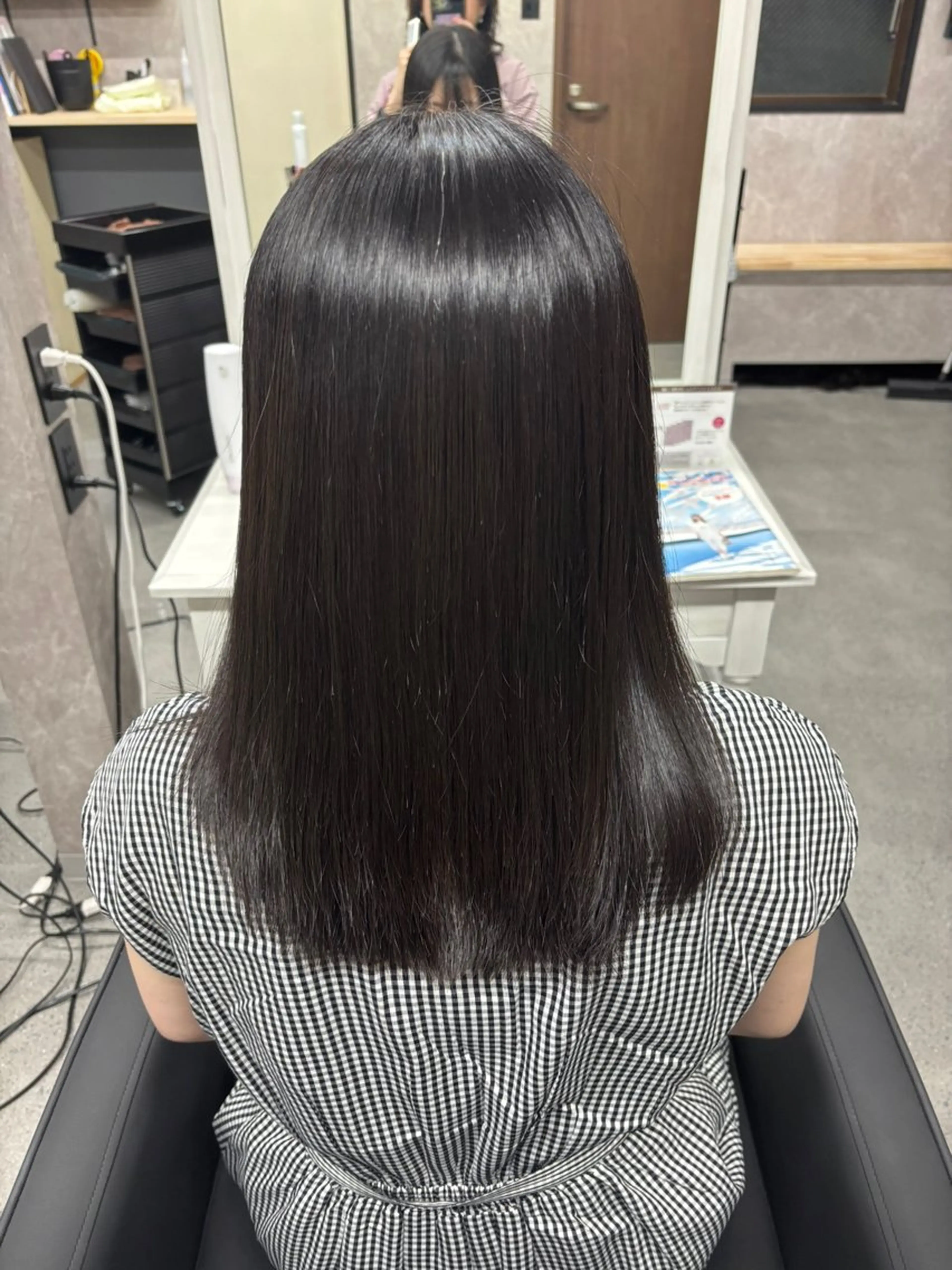 セミロング カット 縮毛矯正 ulu by dot.所属・かがみはやと 髪質改善/縮毛矯正のヘアスタイル