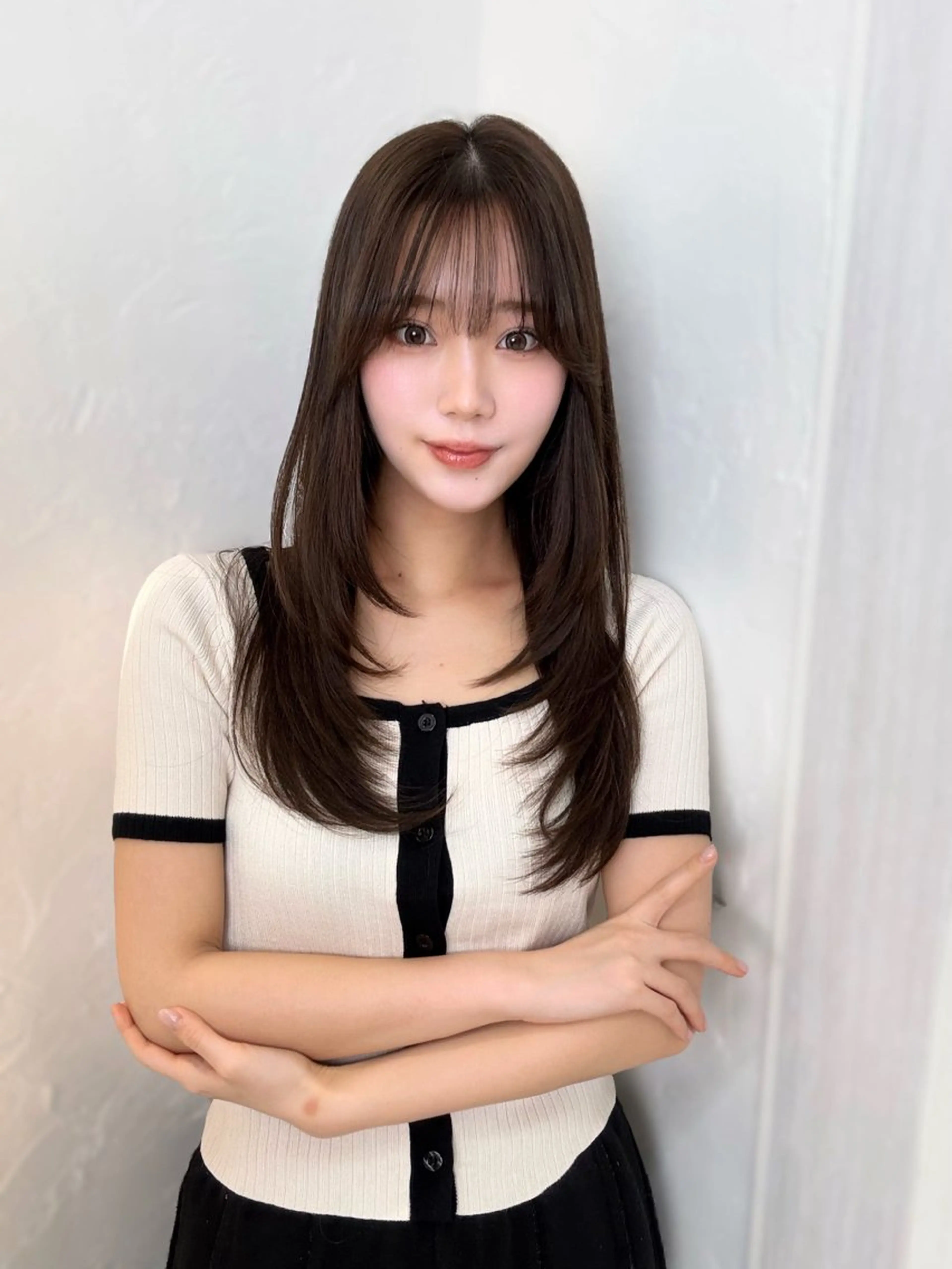 ロング 中顔面短縮 顔まわり新田大翔のヘアスタイル