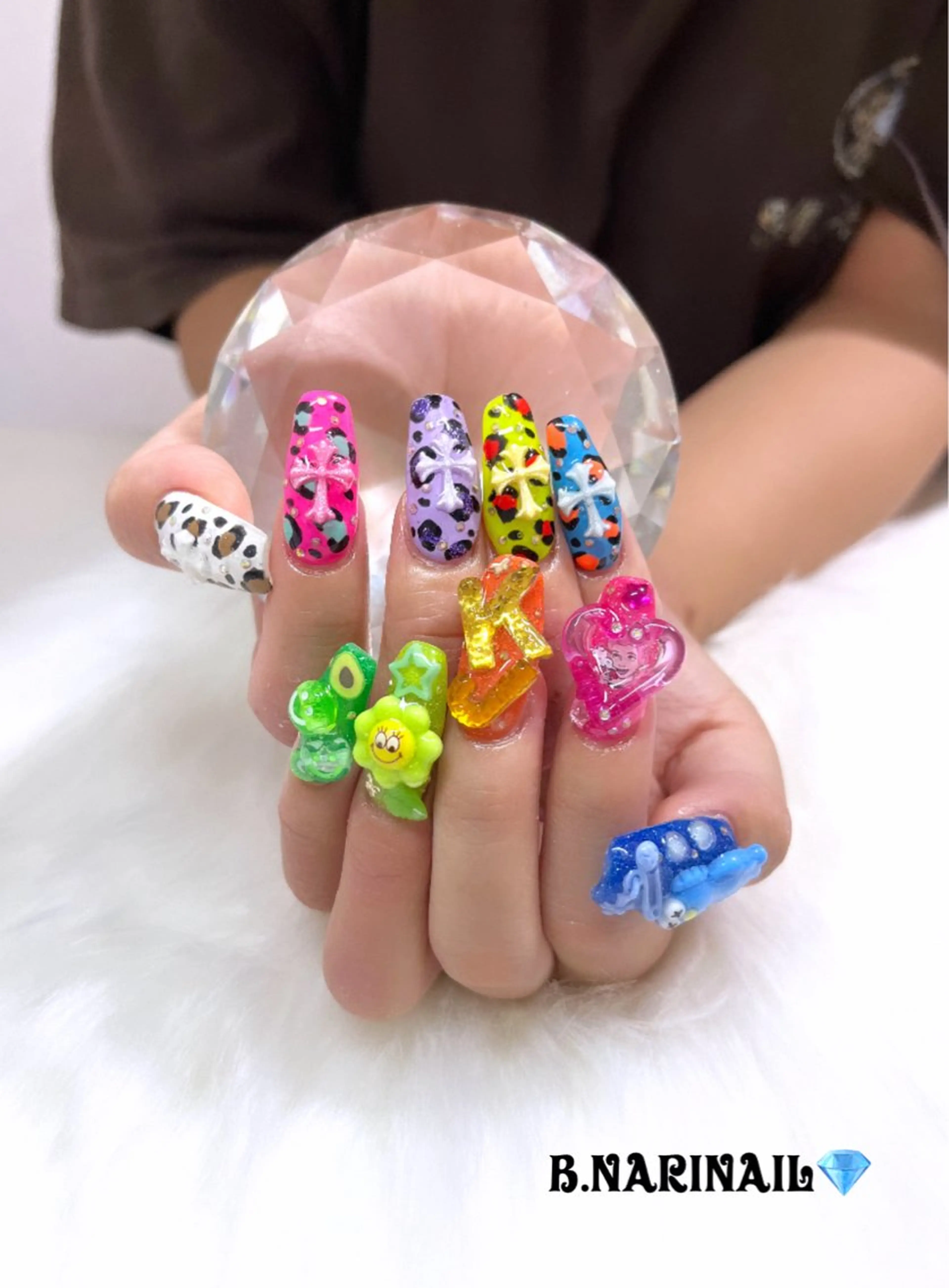 やり放題(L)✨チップスカルプで長さだし✨オフあり⭕️ケア込み💎 無制限パーツ付け放題💖の写真