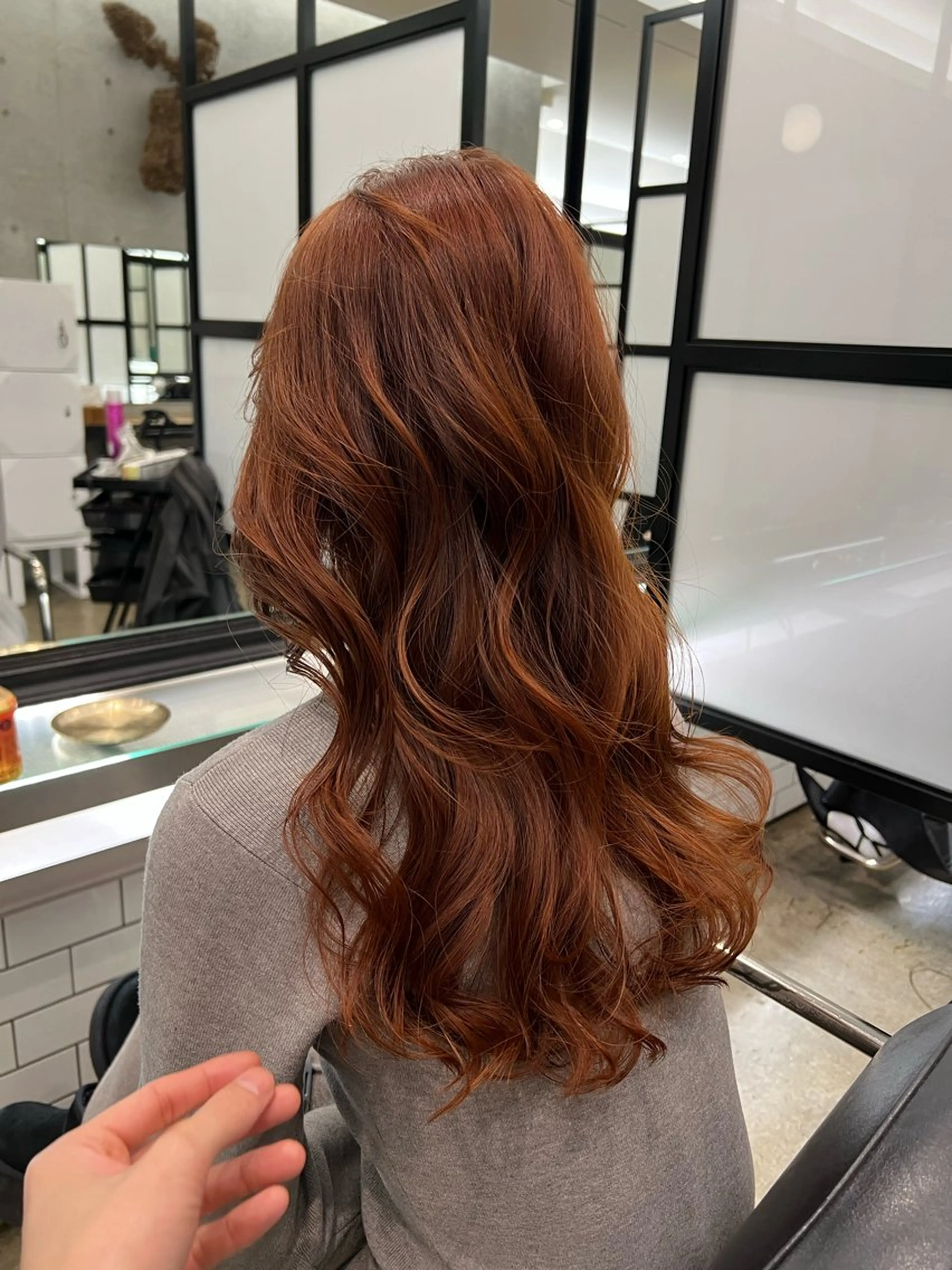 ロング カラー ヘアカラー くせっ毛カット タツヤのヘアスタイル