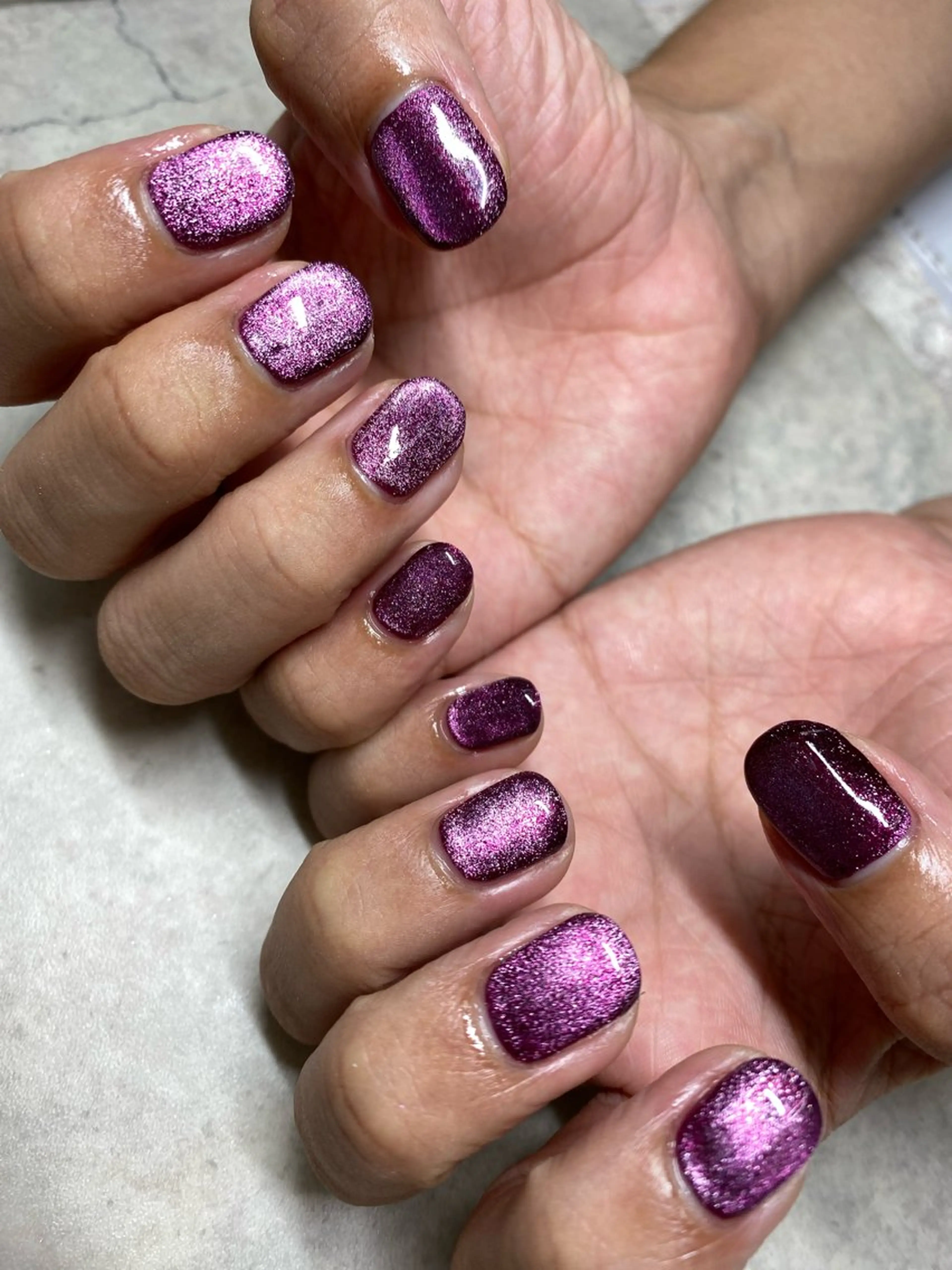 ネイル ハロウィン マグネットネイル マグネットワンカラー メンズネイル ワンカラーネイル ハンドネイル RaLa（ネイル&アイラッシュ）所属・🫧RaLa ⭐︎AYAKA🫧のネイルデザイン