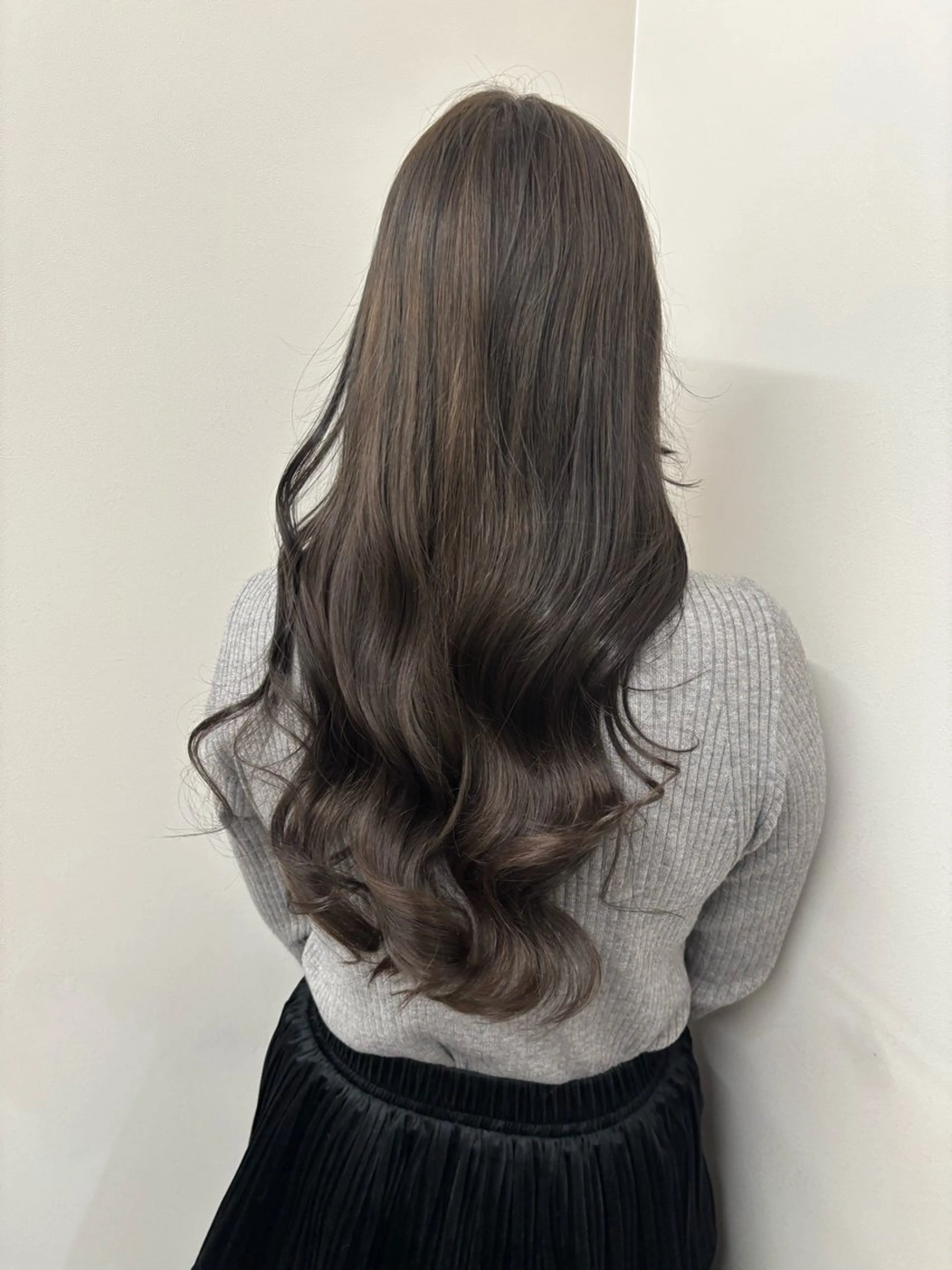 ロング 縮毛矯正 ヘアカラー トリートメント とき/髪質改善/透明 感カラー☘️のヘアスタイル
