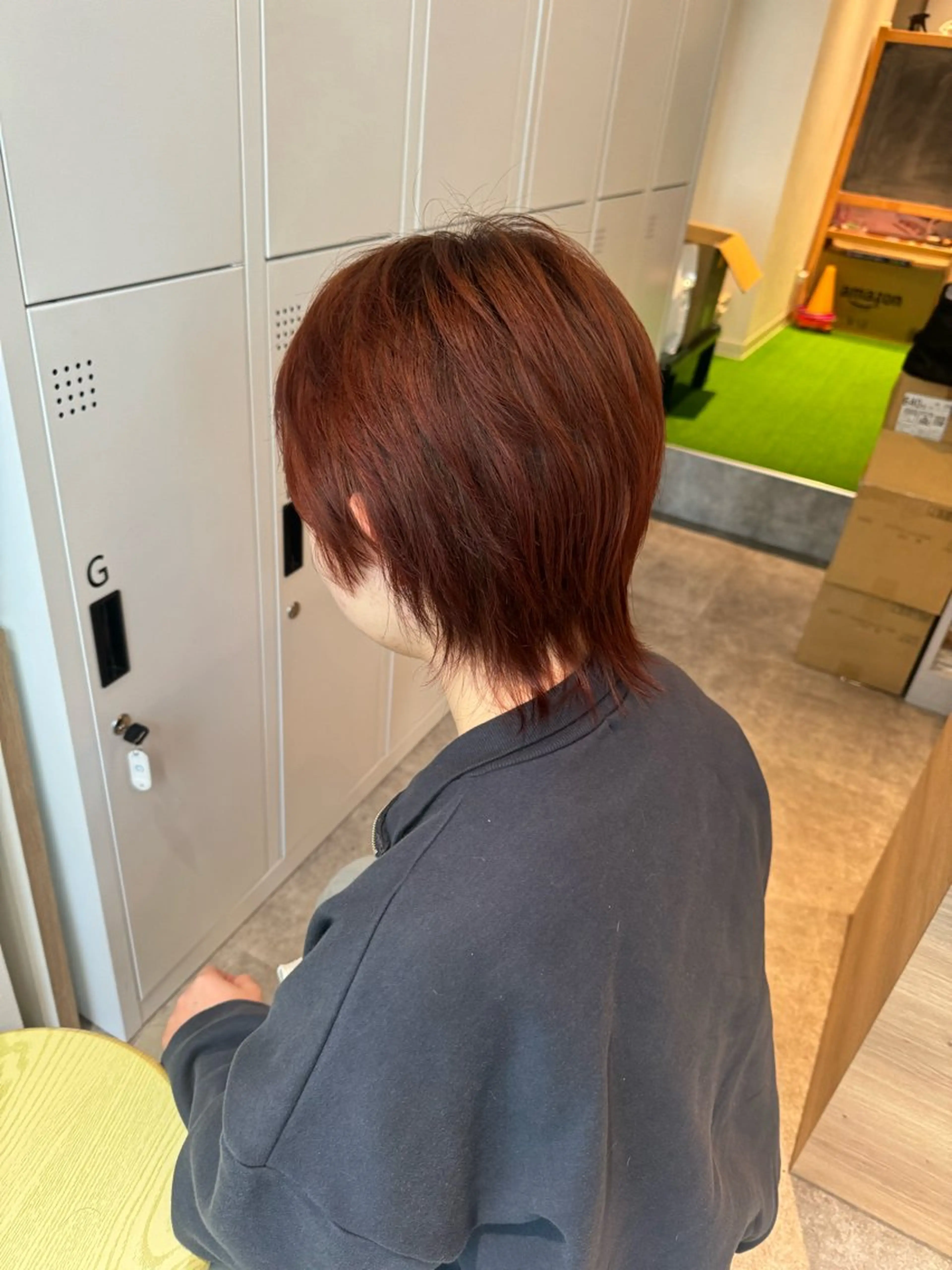 ショート カラー ブリーチ ダブルカラー ブリーチなしカラー カット ヘアカラー オスズ 🎀´-のヘアスタイル