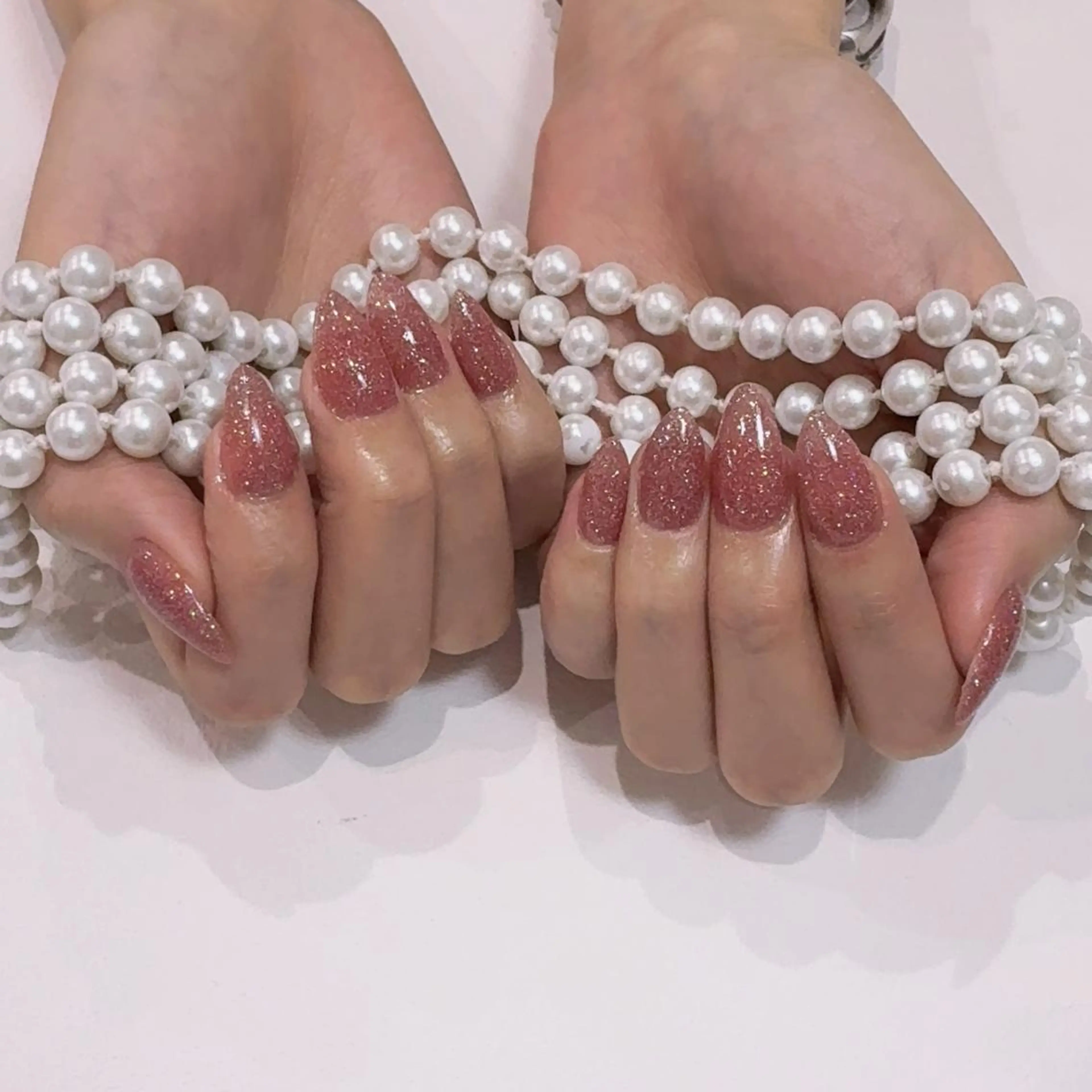 ネイル アートネイル フラッシュネイル フレンチネイル ジェルネイル ガラスフレンチ You&Me Reonaのネイルデザイン