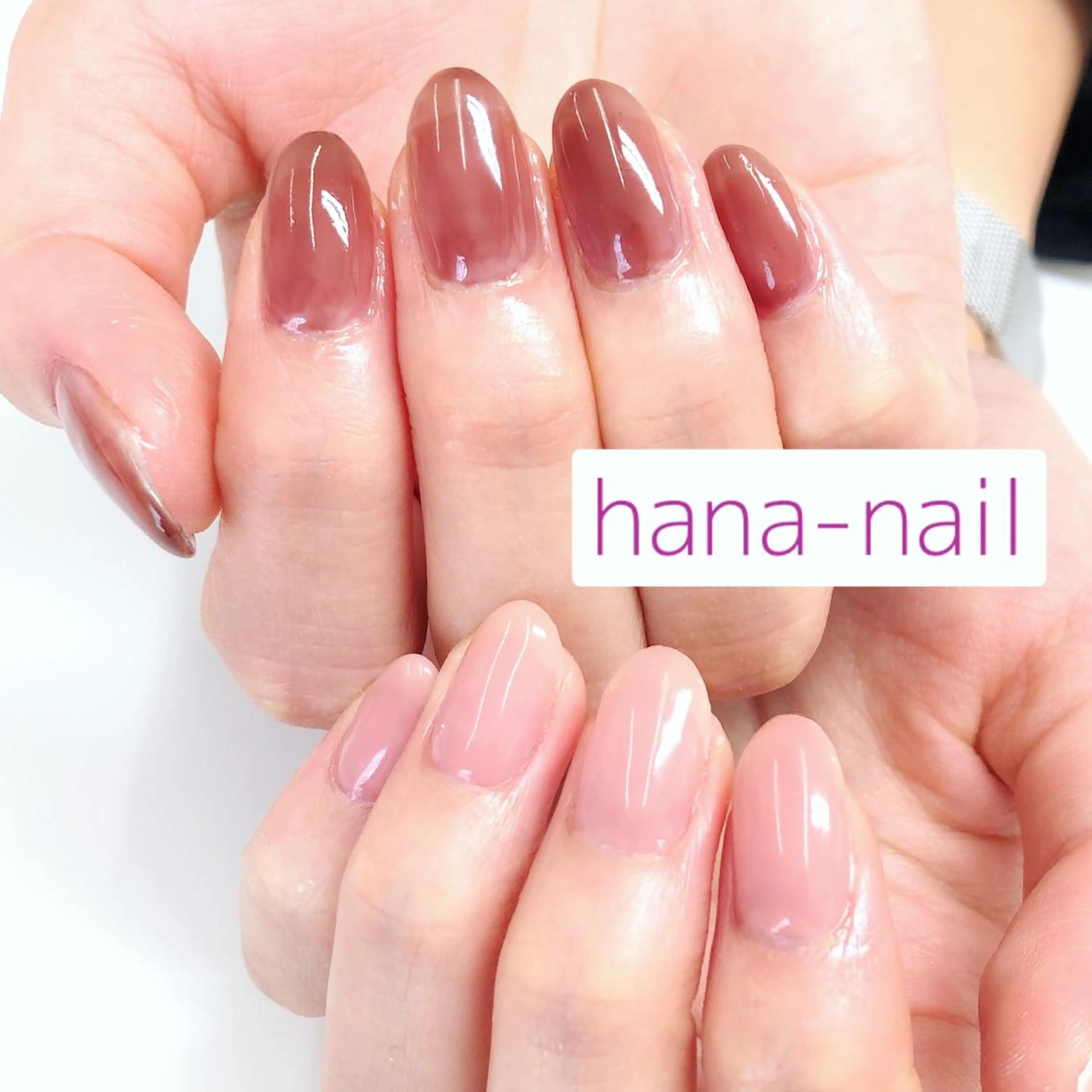 ネイル ニュアンスネイル ワンカラーネイル Kao hana-nailのネイルデザイン
