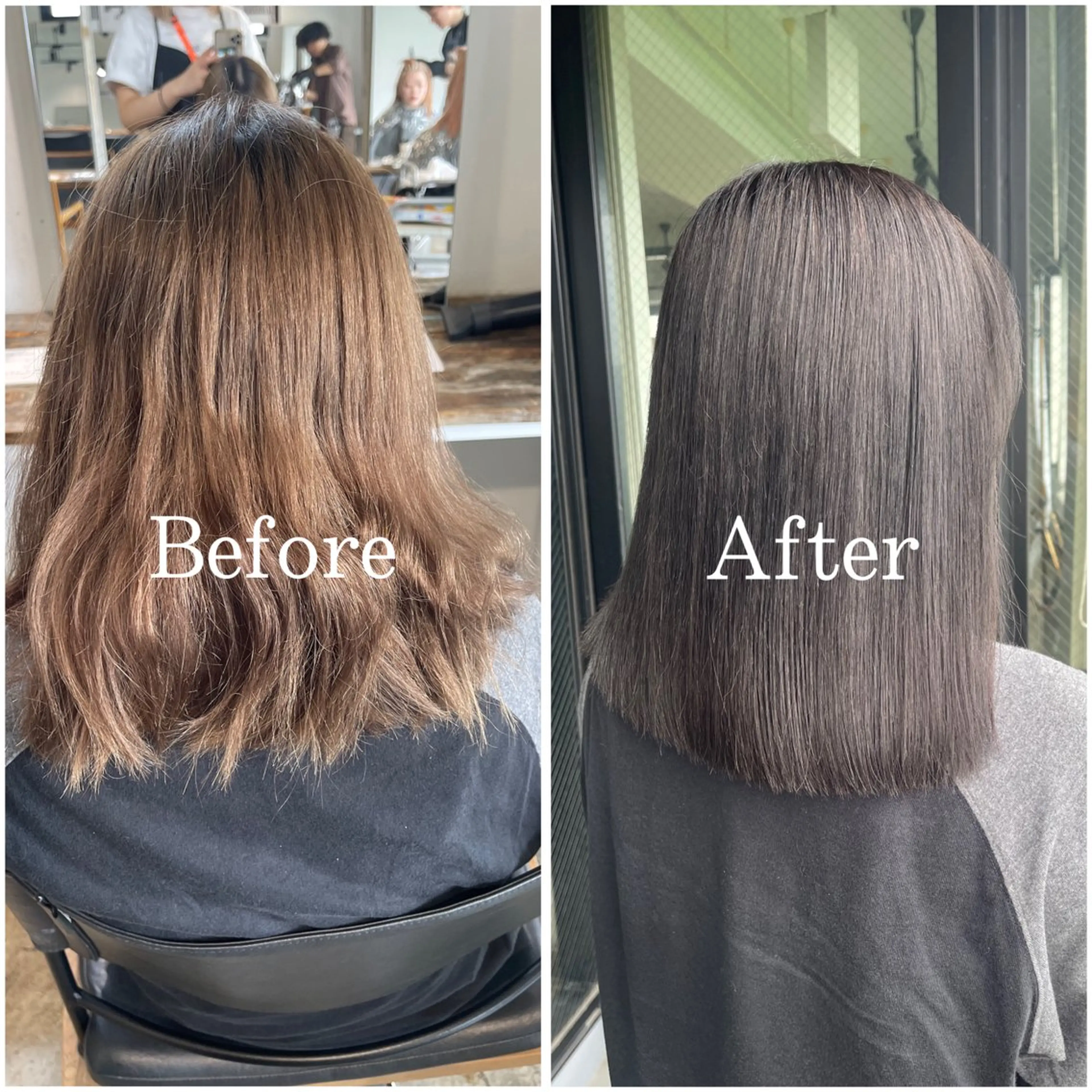 セミロング カラー ブリーチ デザインカラー ハイトーンカラー ムラ修正/ ハイトーン💖Riaのヘアスタイル