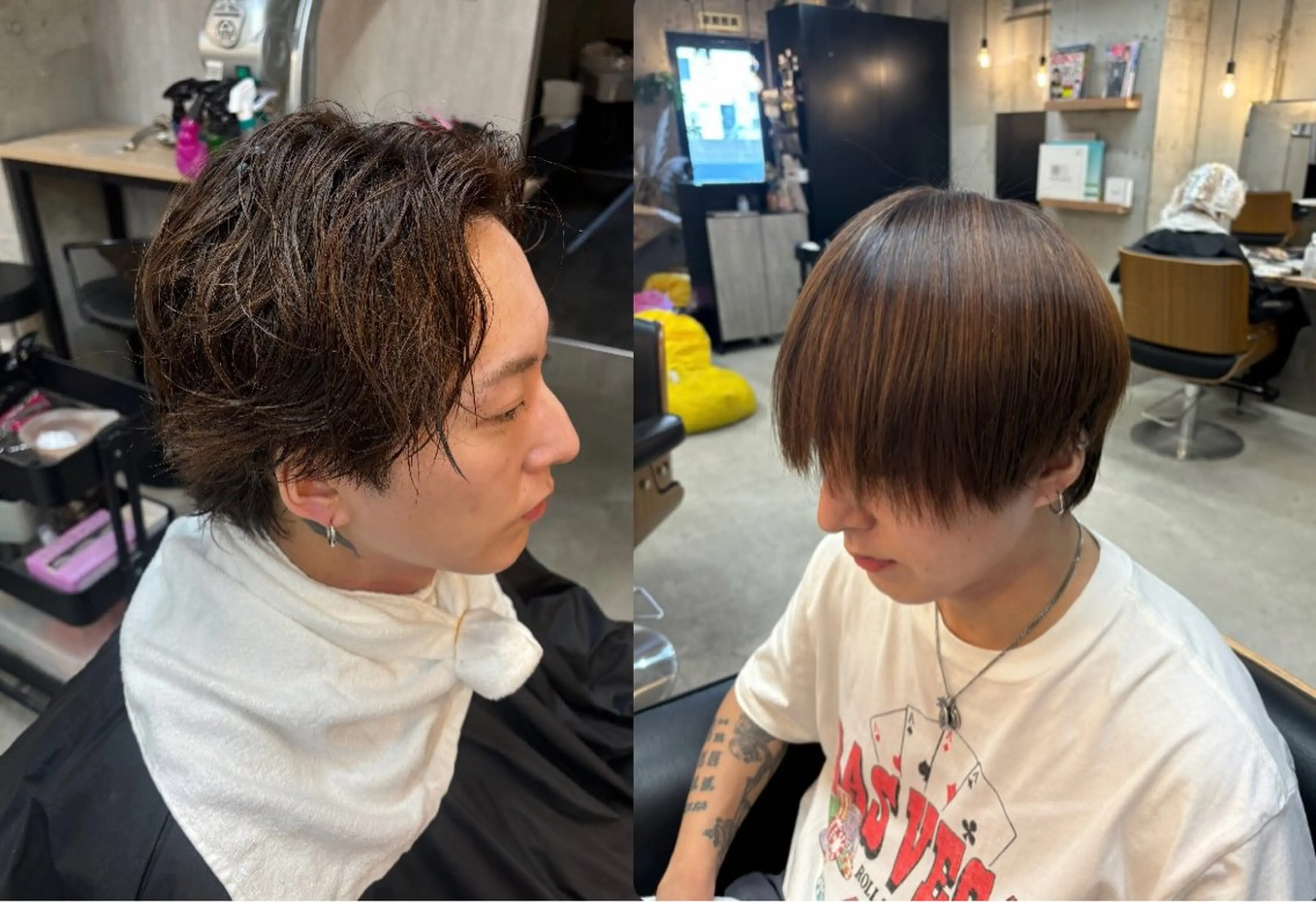 ショート 石井希武/学芸大学/ パーマ/縮毛矯正のヘアスタイル