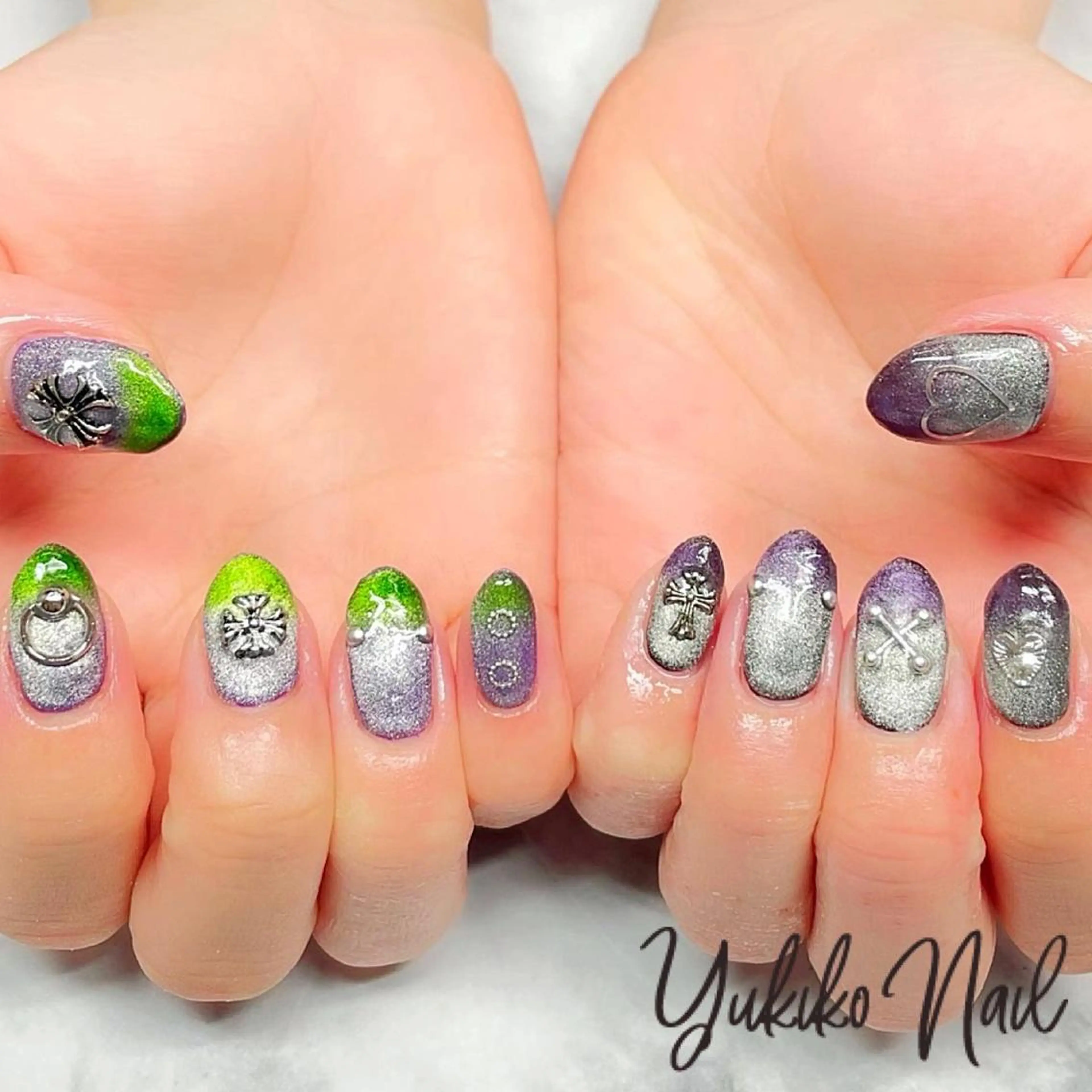 ネイル マグネットネイル 持ち込み ハンドネイル ユキコ ネイルのネイルデザイン