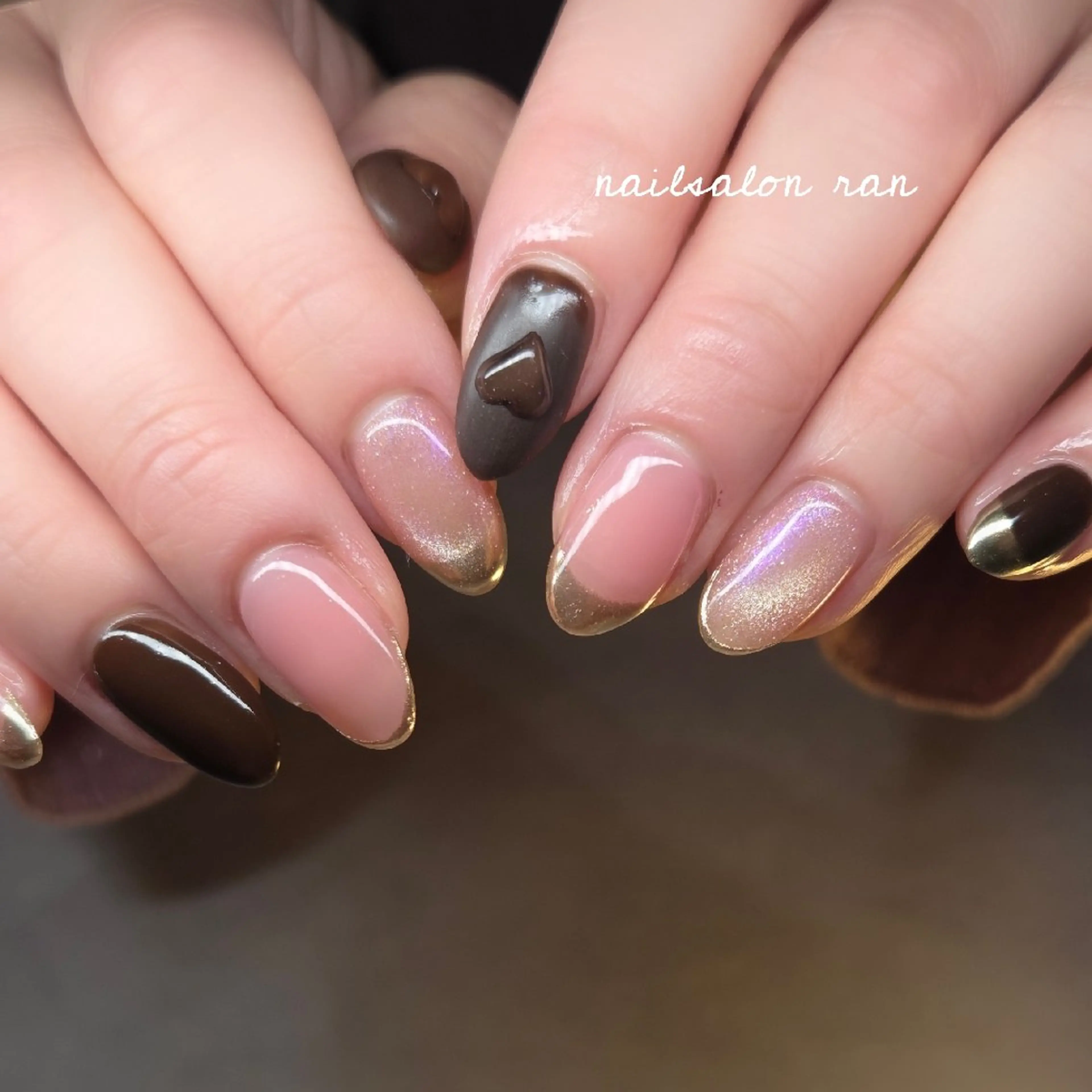 ネイル バレンタイン ハンドネイル ハンドケア nailsalon ranのネイルデザイン