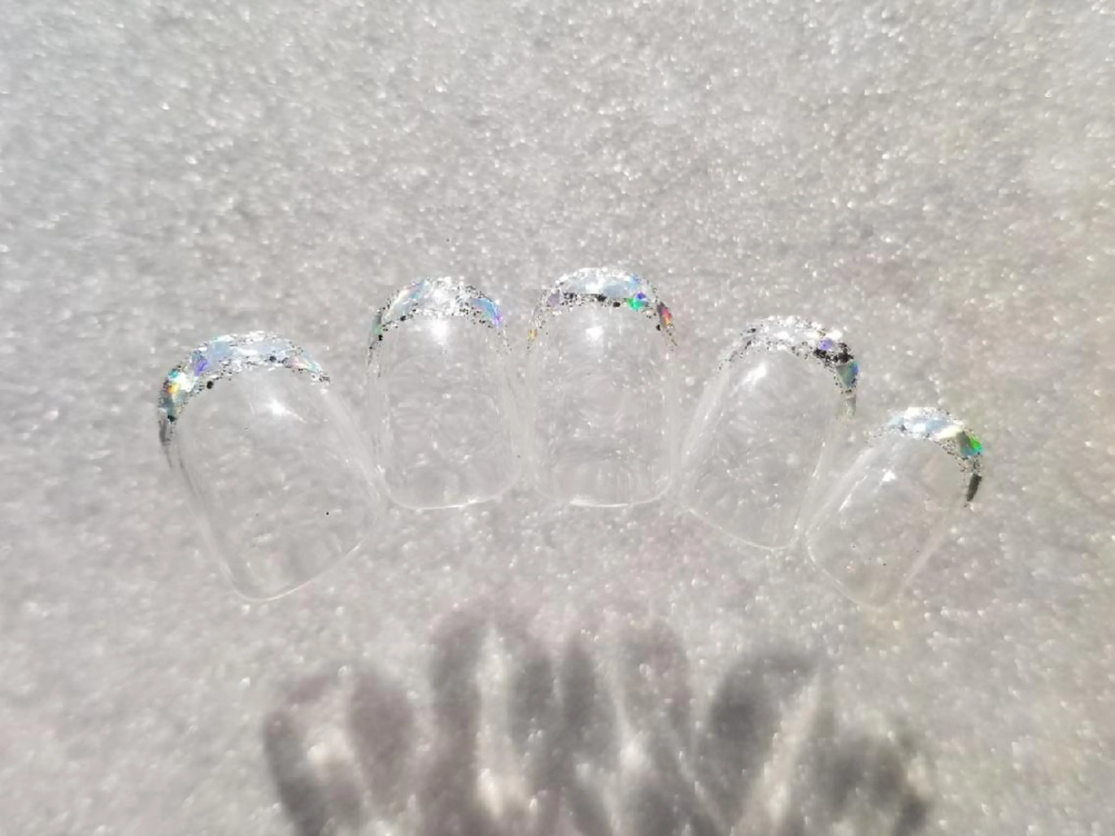 ショート ネイル クリアネイル フレンチネイル ガラスフレンチ オフィスネイル 吉祥寺🌟 ネイルフロンティアのネイルデザイン