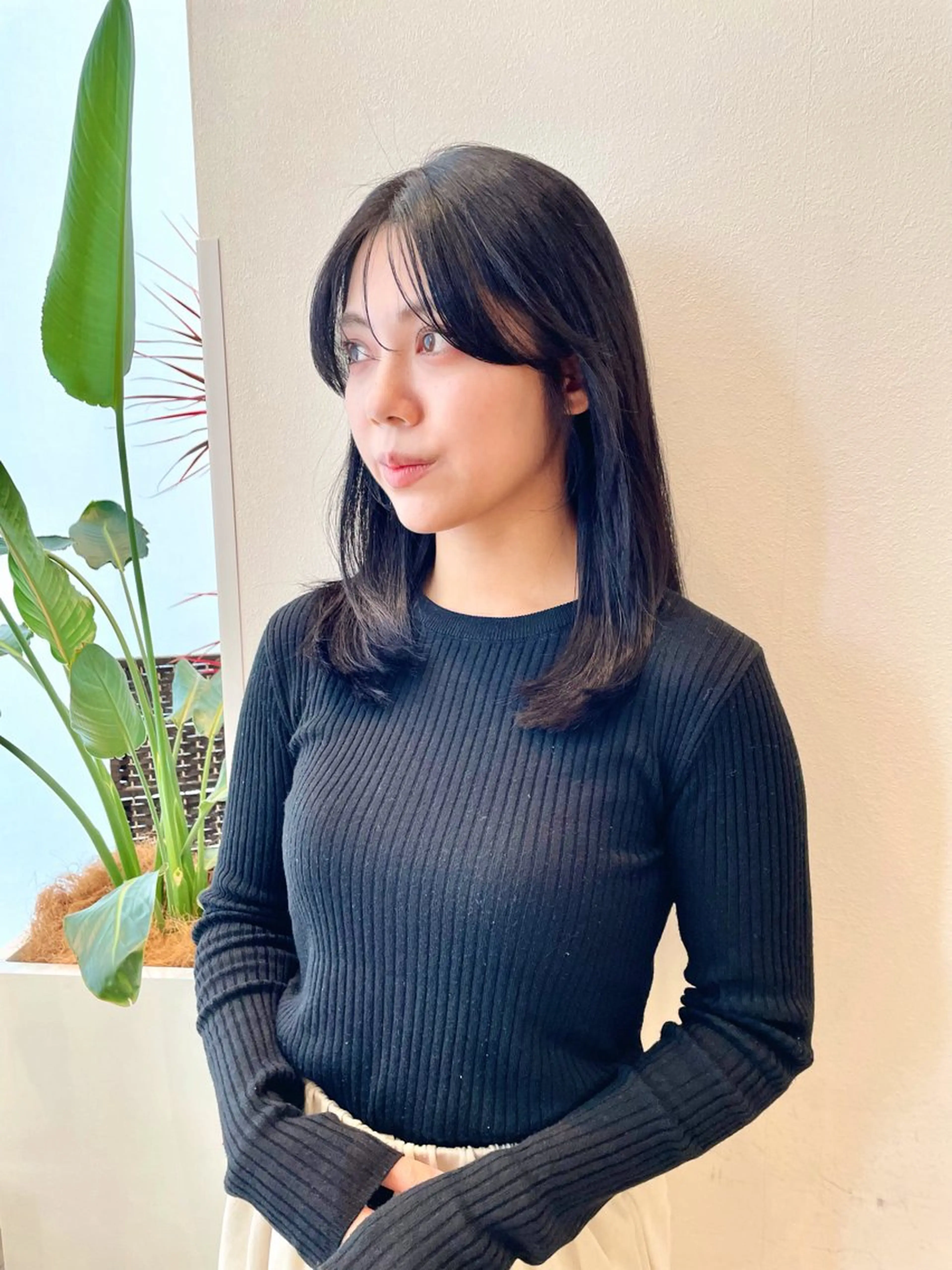 ロング 顔周りカット かきあげバング レイヤーカット ktwo/難波 /似合わせ/木浦のヘアスタイル