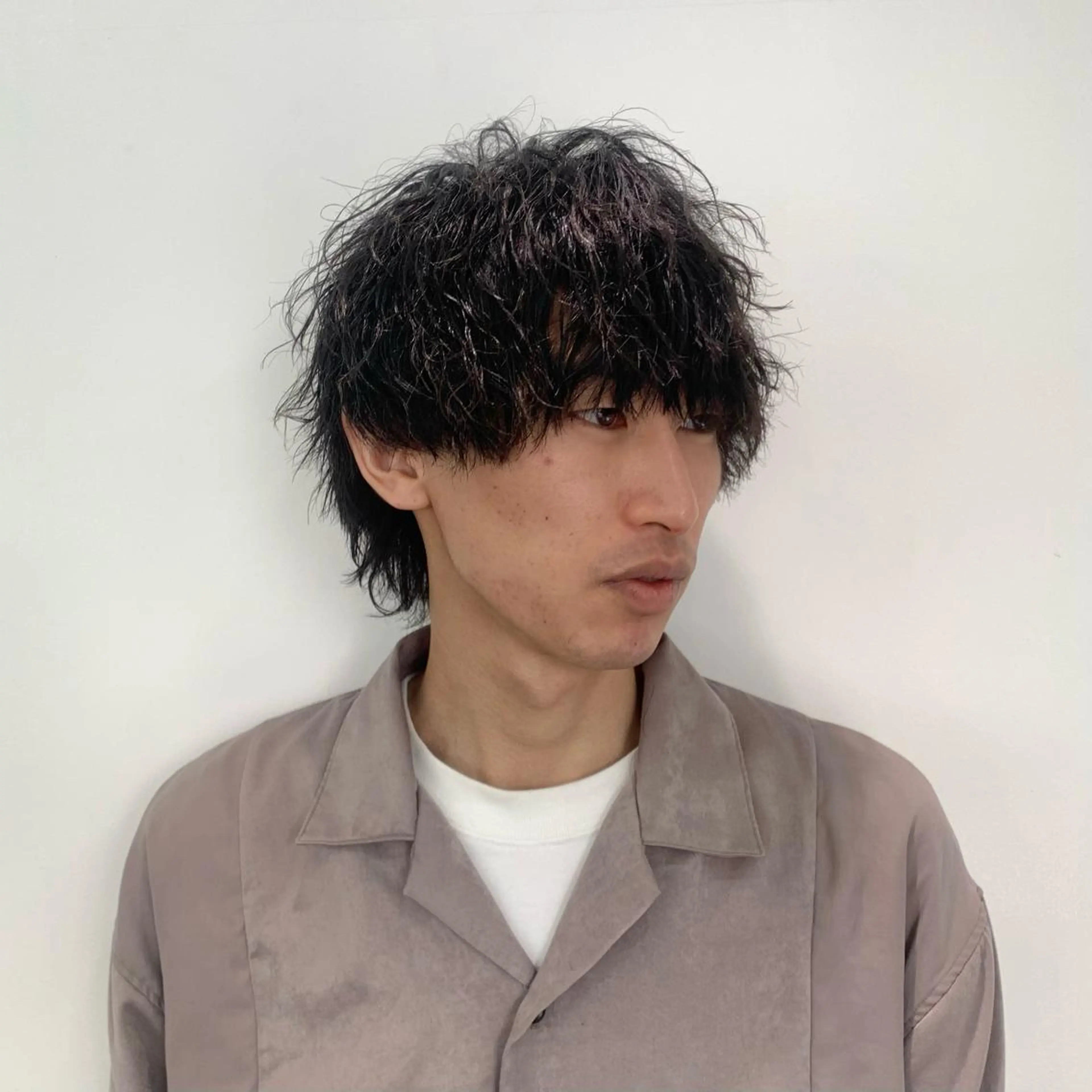 ショート パーマ メンズ マッシュ ショートヘア カット パーマ メンズ特化美容師/ 藤戸 椋のヘアスタイル