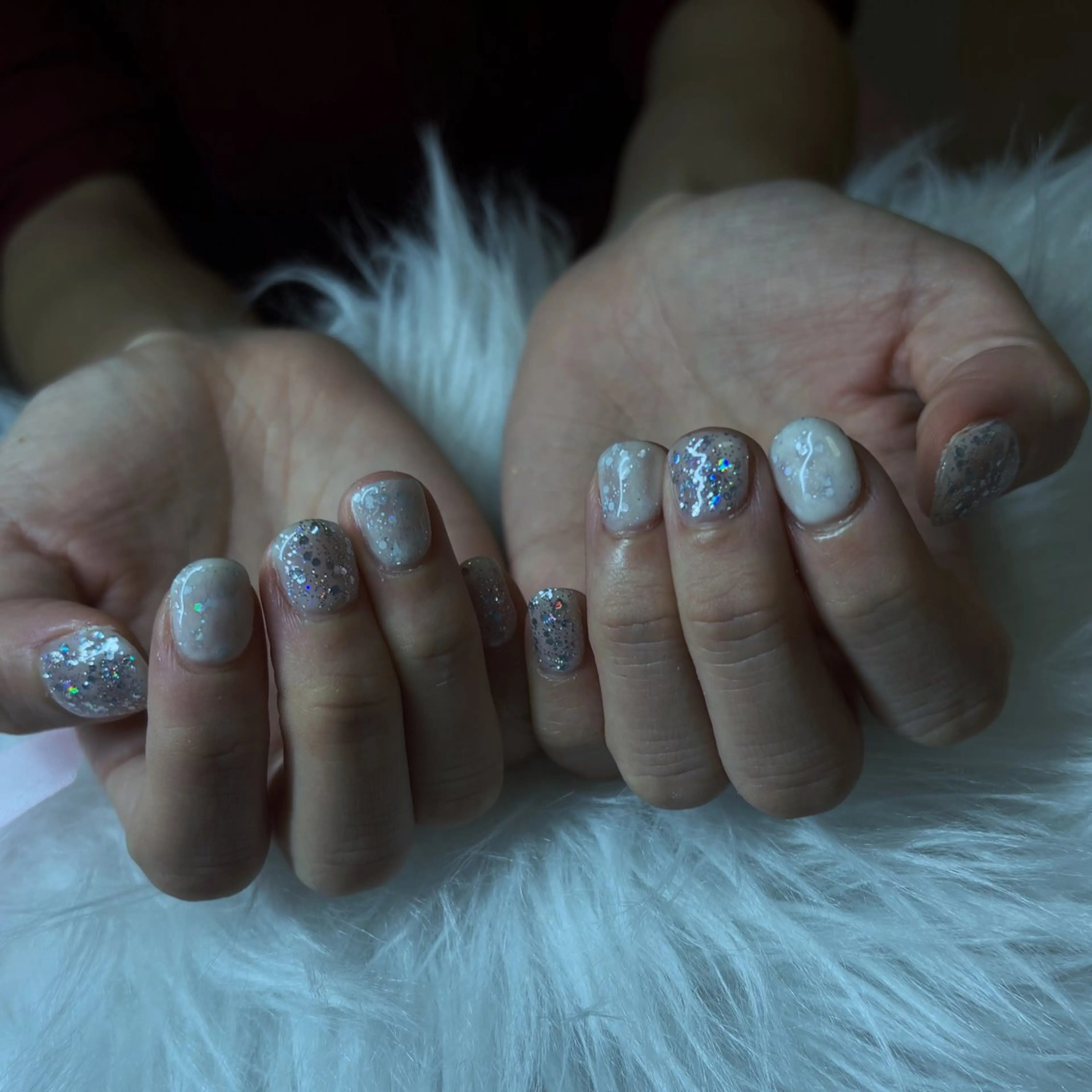 ネイル アートネイル 長さ出し フットネイル ハート キラキラネイル Vante梅田店所属・vante_aimi .パラジェル取扱店のネイルデザイン