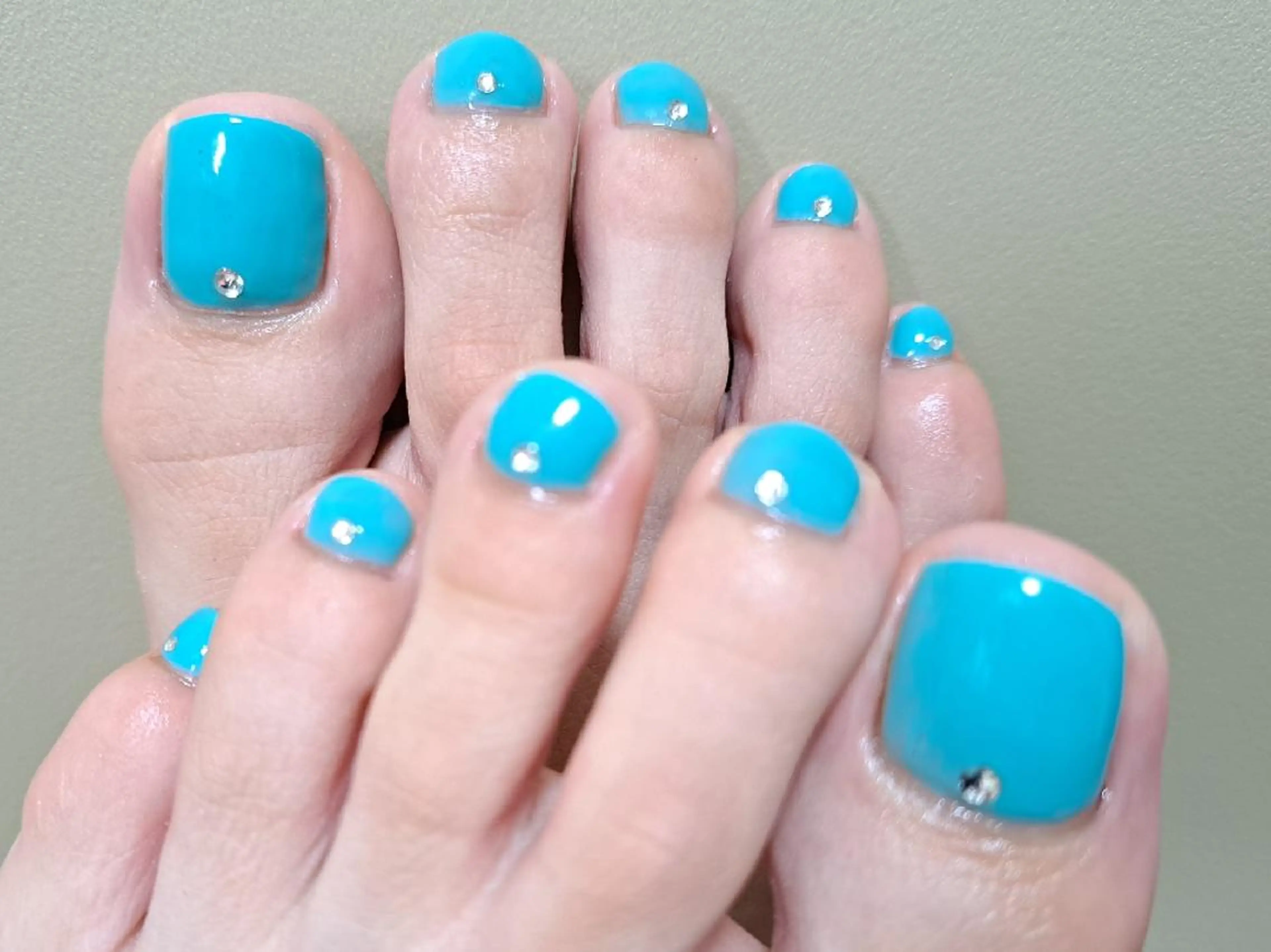 ネイル ブルー ハンドネイル フットネイル Lupinus ルピナスのネイルデザイン