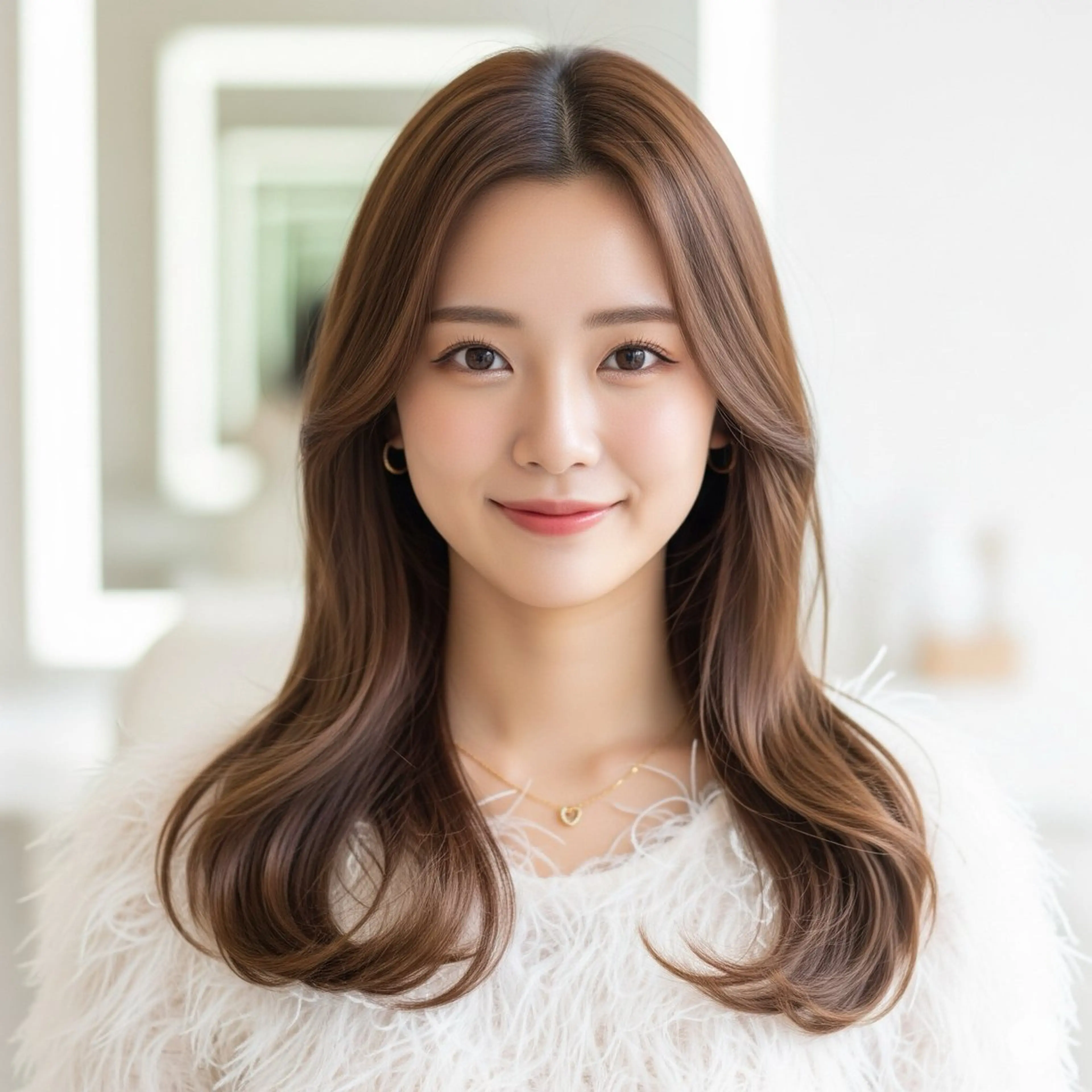 ミディアム 顔周りカット レイヤーカット ✨当日予約OK✨ /透明感カラー/莉未のヘアスタイル