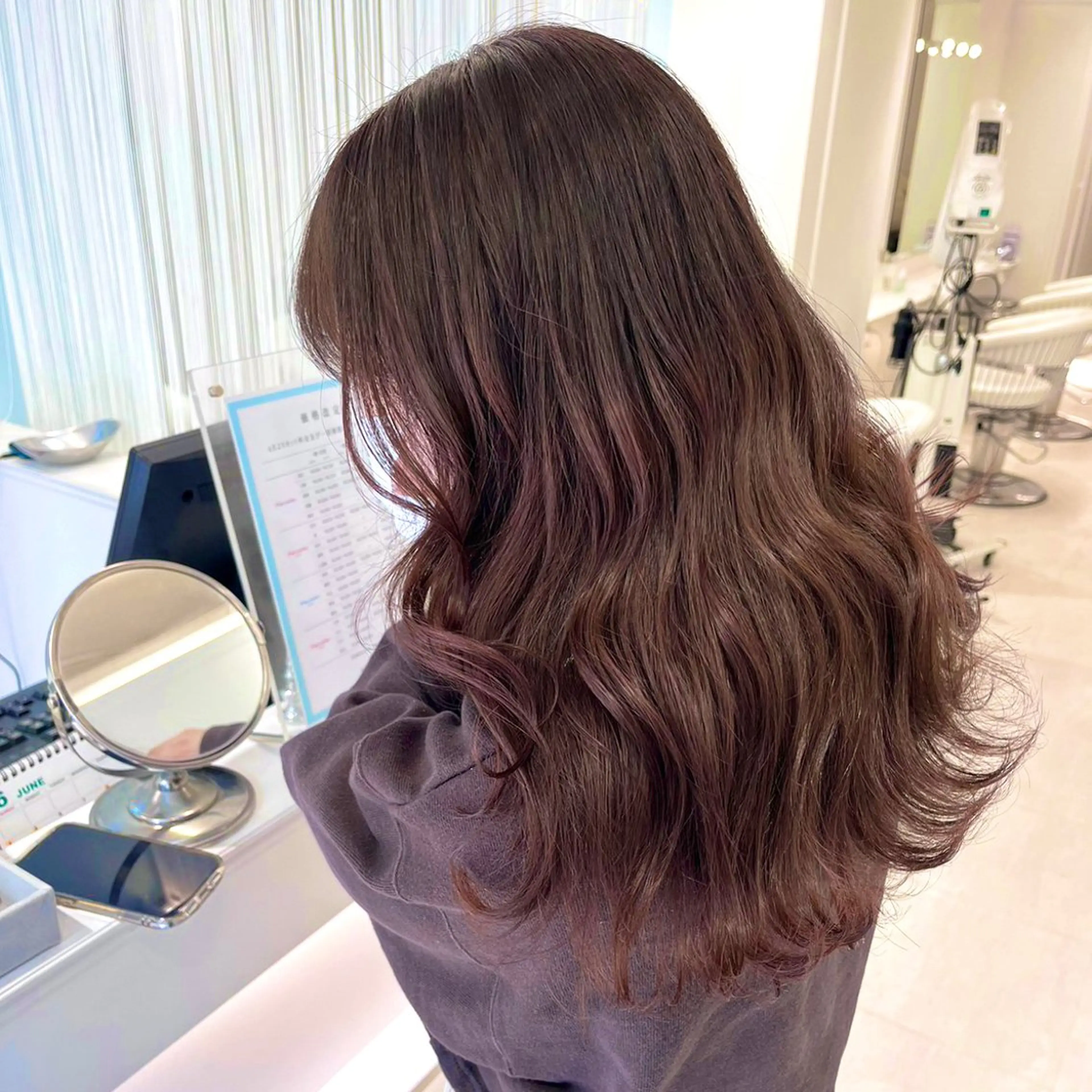 ロング カラー ブラウンカラー ピンクカラー ピンクブラウン ParveMix いしいまお🌼のヘアスタイル