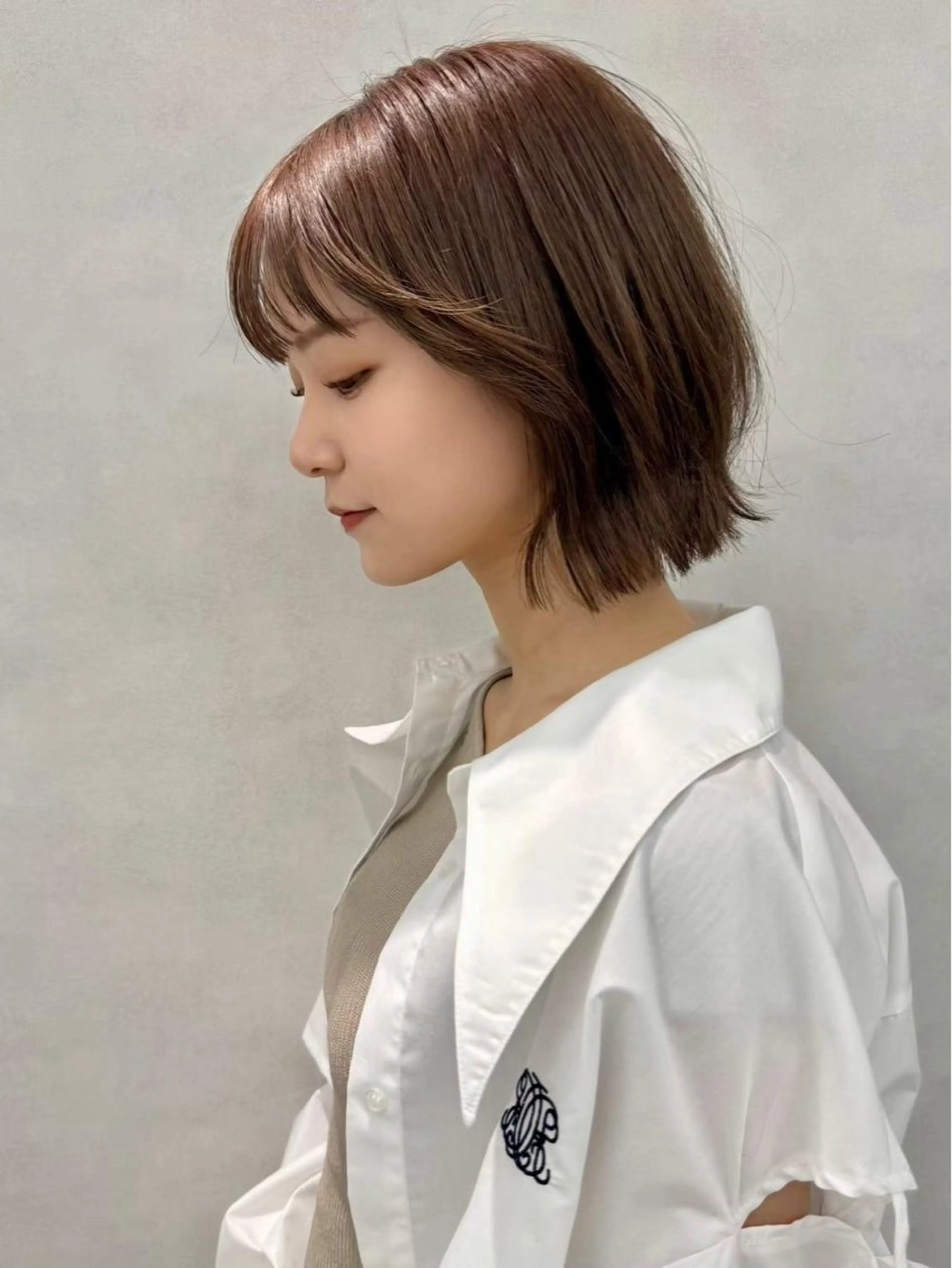 ショート カラー ヘアアレンジ アッシュ ブリーチ 透明感カラー ダブルカラー グレージュ ヘアカラー ✨レイヤー/ 透明感カラー✨冨永剛のヘアスタイル