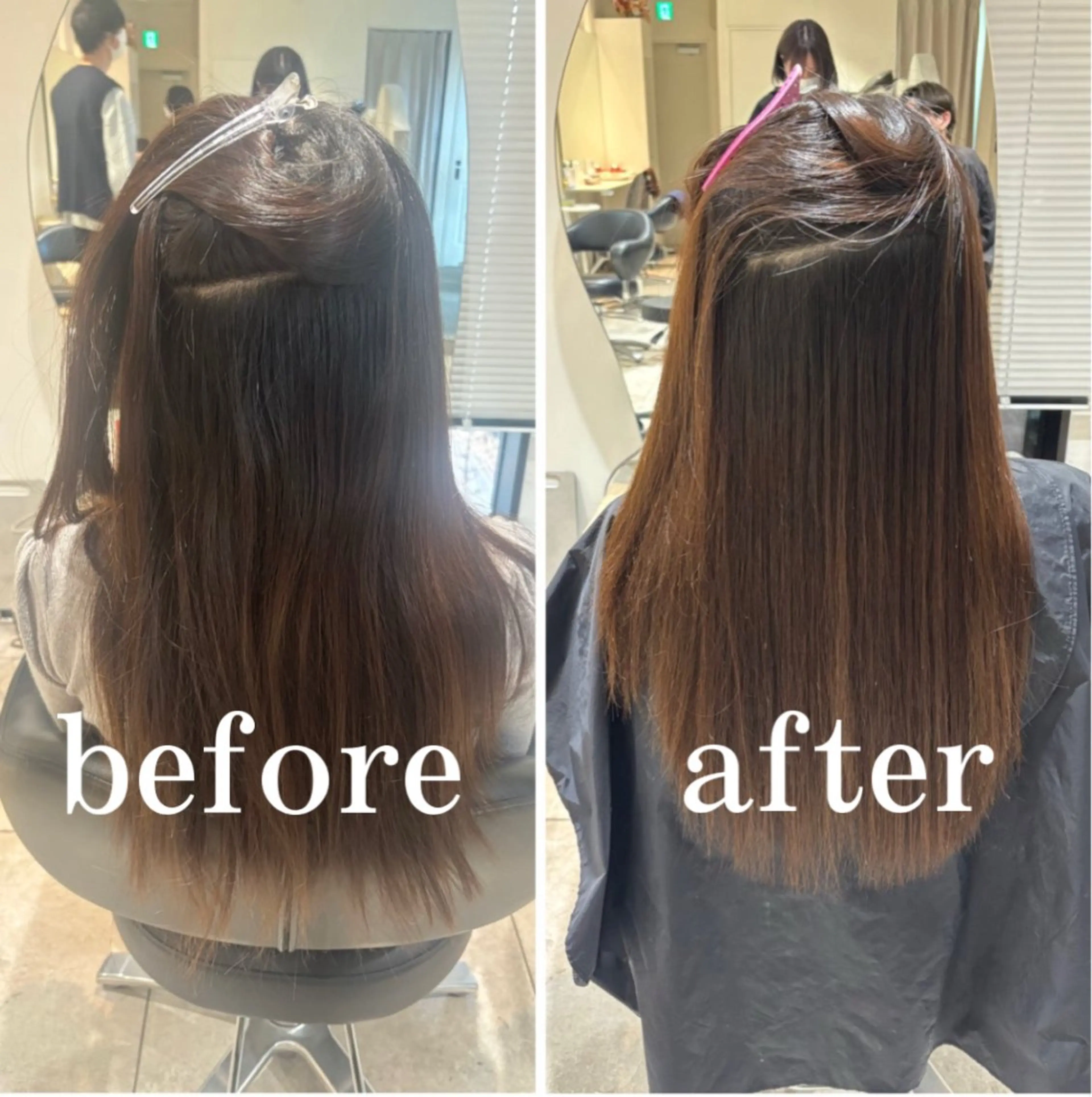 ロング 縮毛矯正 🧸艶髪🫧‪🎀 岡由紀乃のヘアスタイル