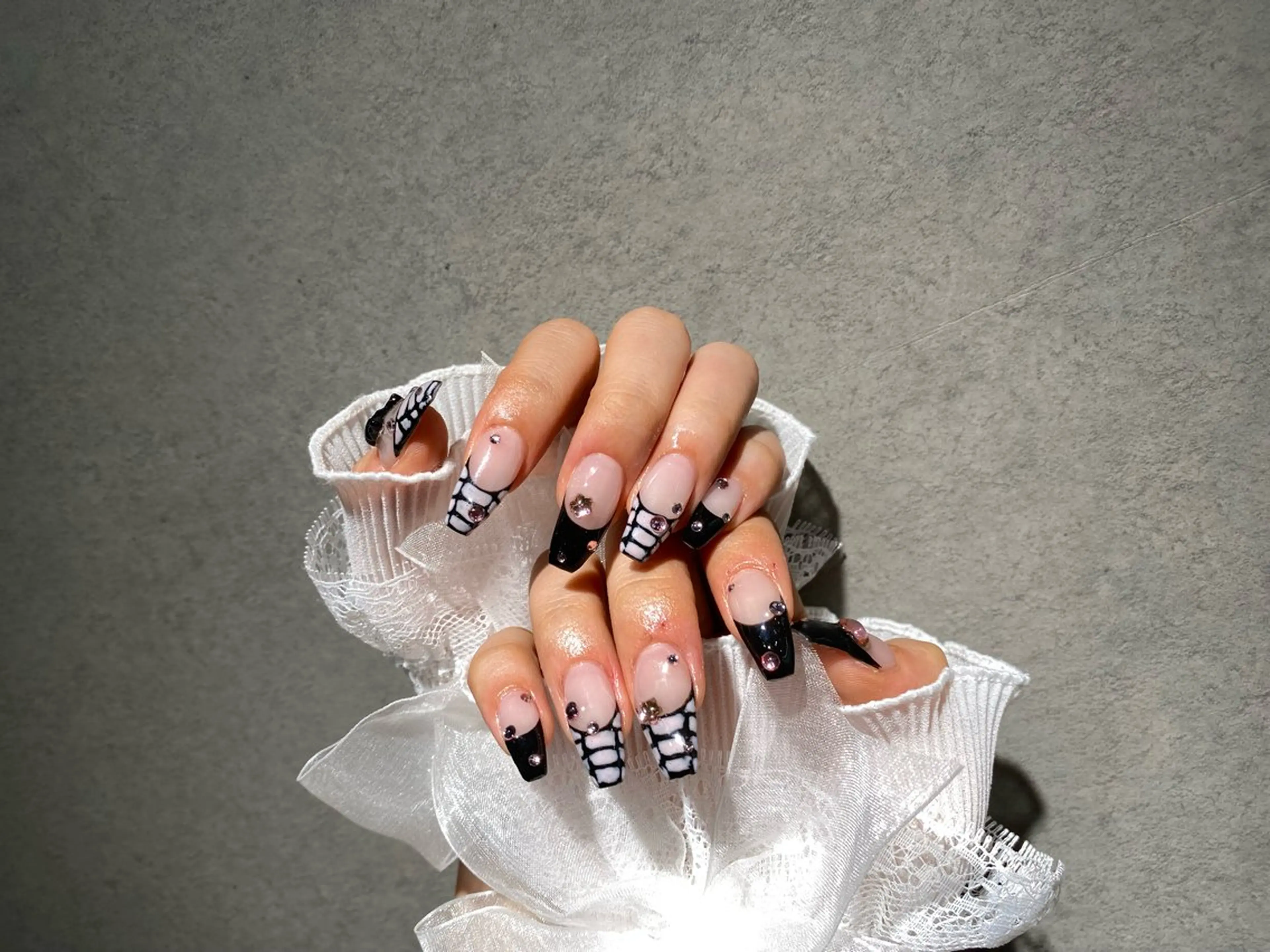 ネイル I-nailロング /ワンホン/キラキラのネイルデザイン