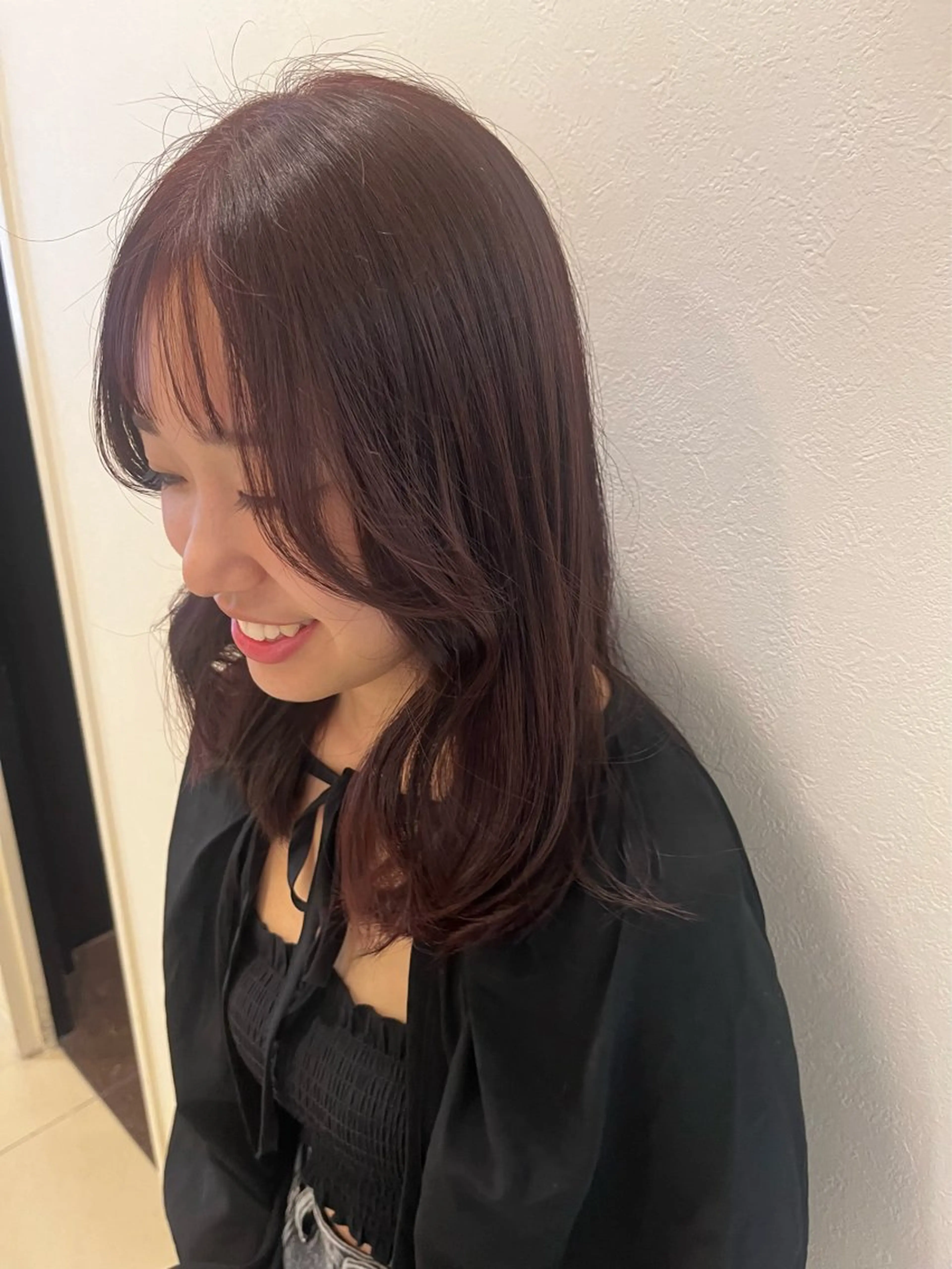 ミディアム カラー ブラウンカラー カット ヘアカラー 五味優莉🫧 ͛.* 似合わせ/レイヤーのヘアスタイル